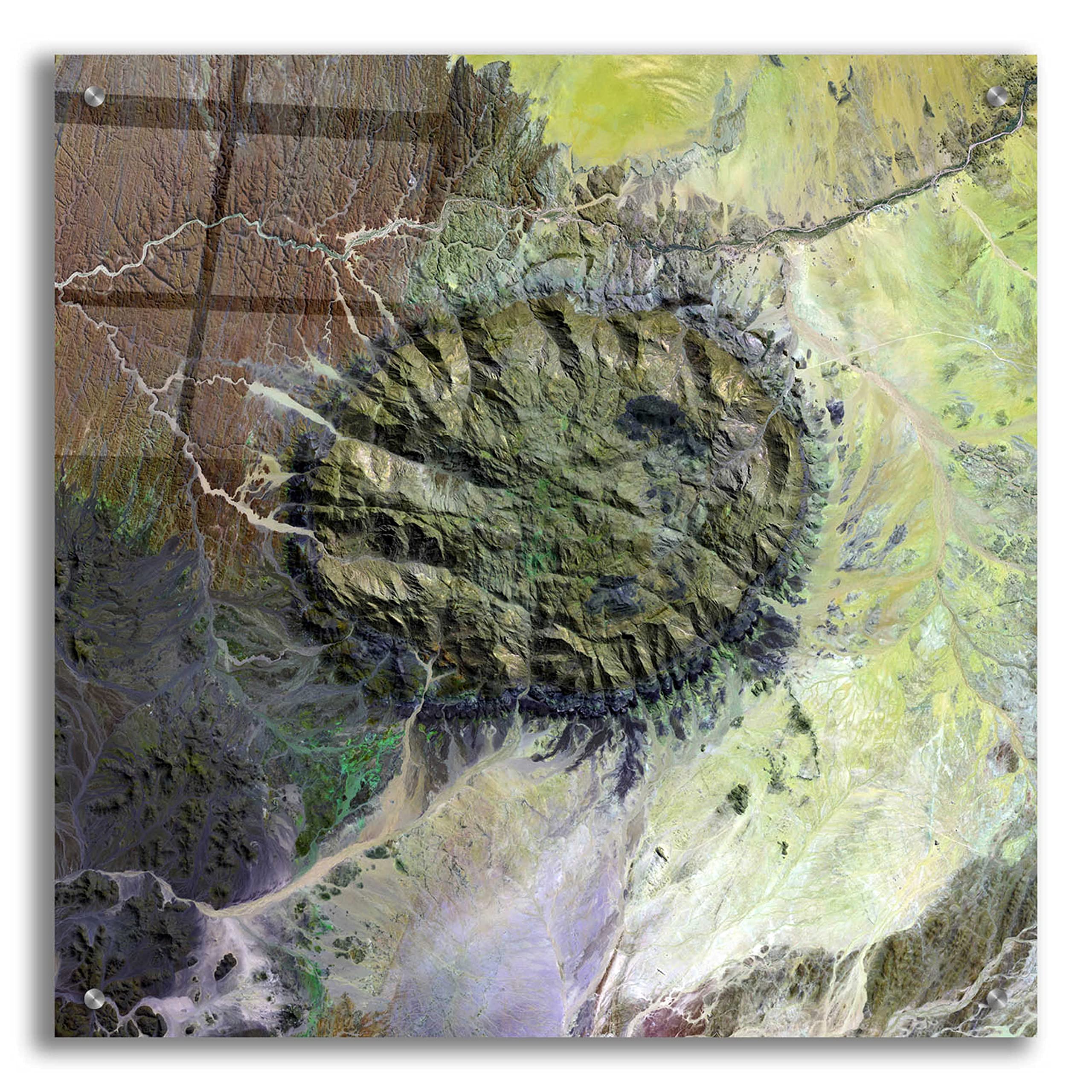 Epic Art 'Earth as Art: Brandberg Massif' Acrylic Glass Wall Art Print - 24x24 Inches - Modern Home & Office Decor - Perfect for Living Room, Bedroom or Workspace