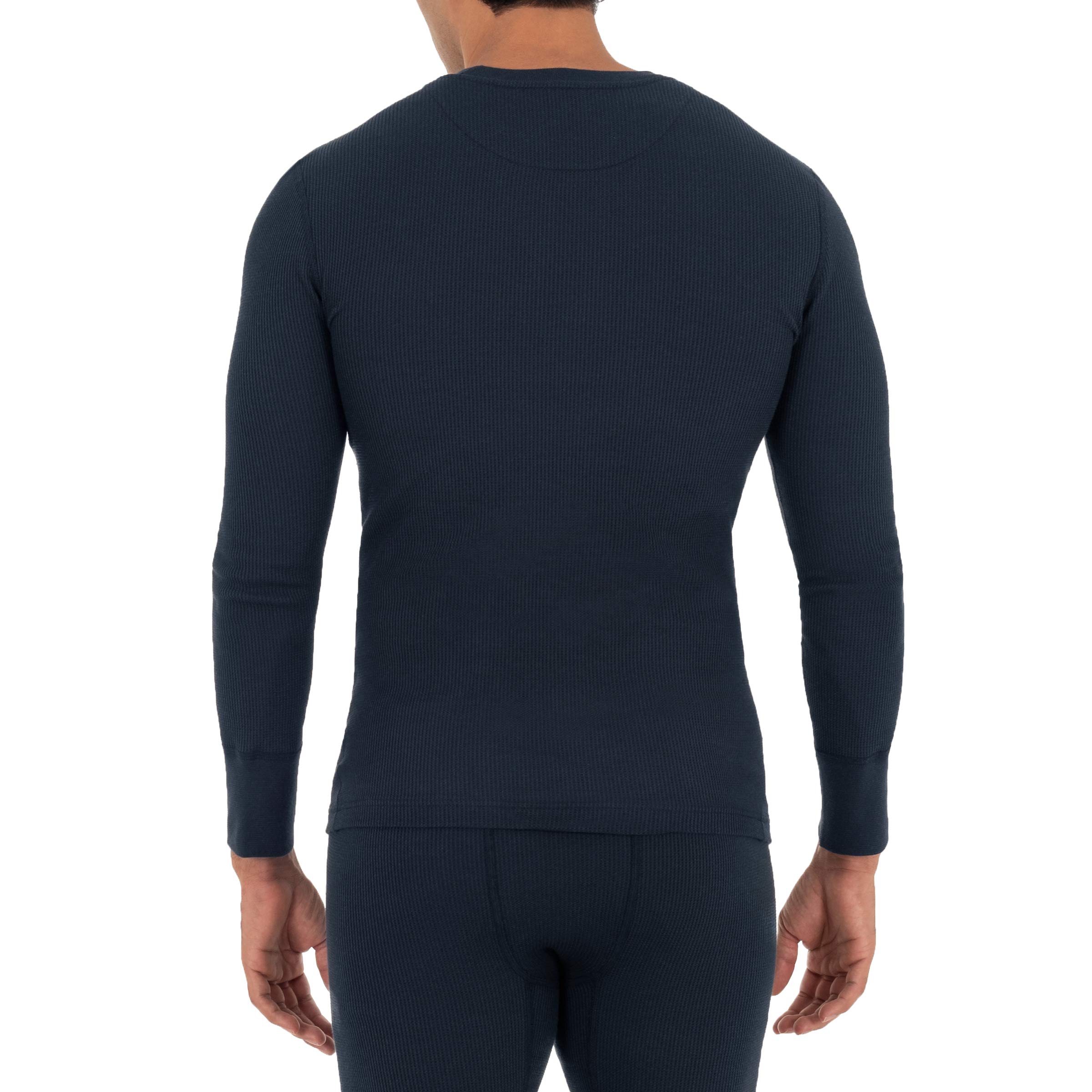 Fruit of the Loom Men's Eco-Friendly Recycled Waffle Thermal Underwear Crew Neck Top - 1 Pack & 2 Pack Options for Winter Layering & Outdoor Activities