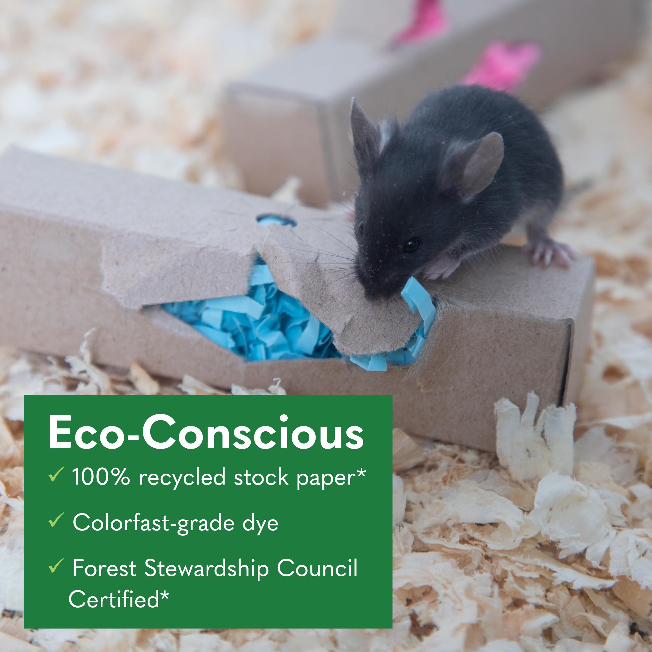 Eco-Friendly 99% Dust Free Paper Bedding for Hamsters, Guinea Pigs & Birds - Soft & Absorbent Small Animal Cage Liner - Perfect for Nesting, Burrowing & Cage Comfort