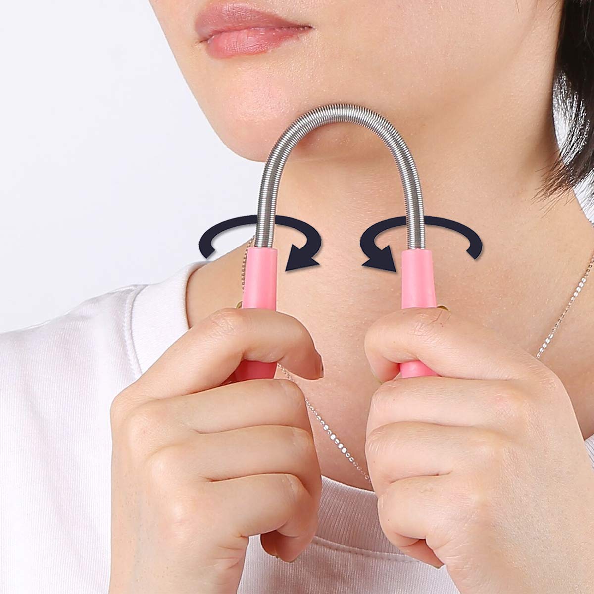DESMIKA 2-Pack Facial Hair Remover Spring Stick for Women - Painless Upper Lip, Chin, Face & Neck Hair Removal | At-Home Beauty Tool for Smooth Skin Care Routine