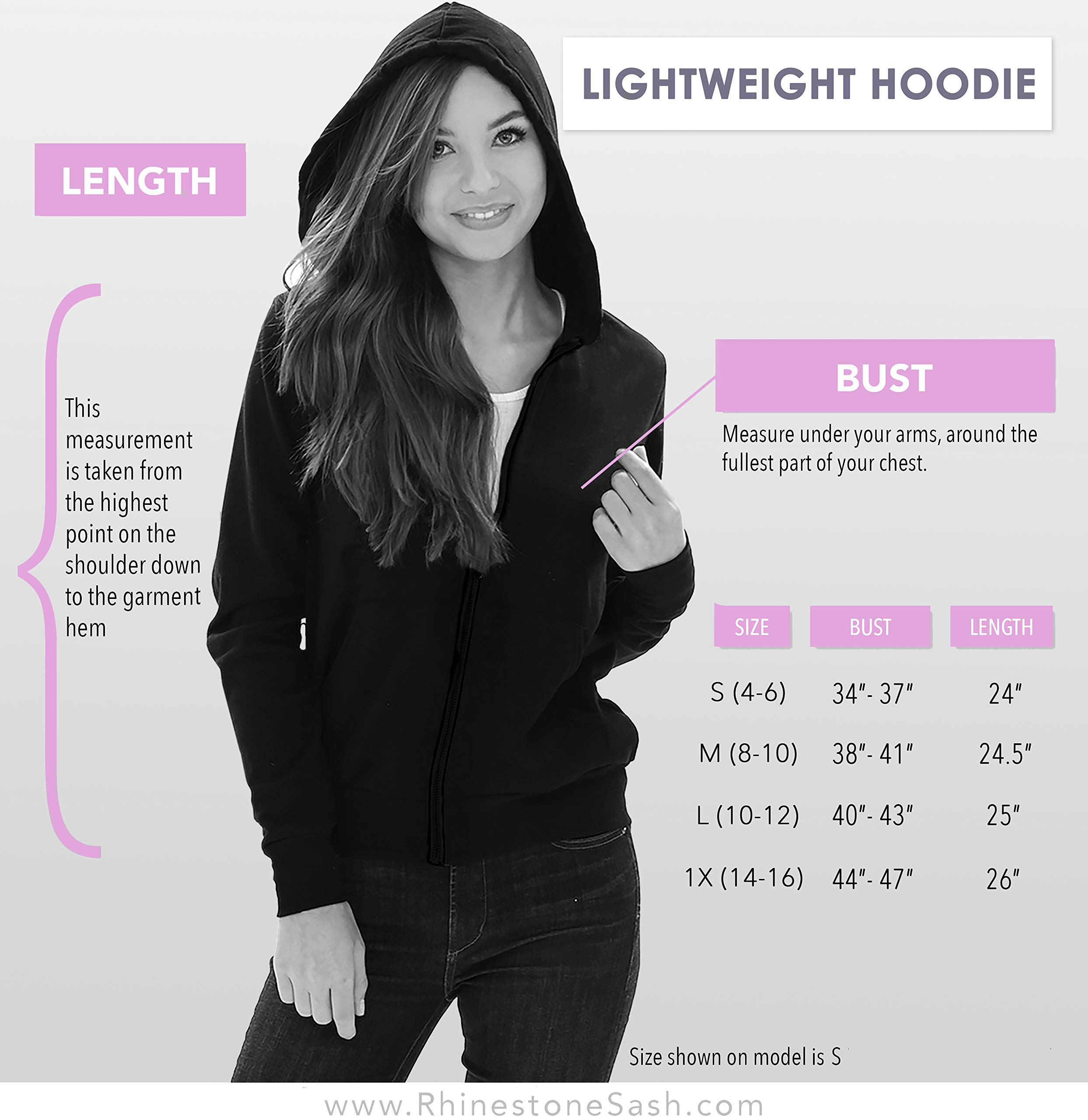 Rhinestone Sash Bride Zip Up Hoodie - Keepsake Engagement Gift for Bachelorette Party & Honeymoon - Wedding Jacket Sweatshirt for Bride to Be - Perfect for Bridal Showers, Rehearsal Dinners & Romantic Getaways
