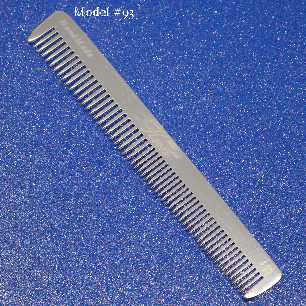 Krest Professional Metal Combs - Premium Aluminum Hair Combs 100% Hand Finished for Men & Women - Perfect for Styling, Barber Shops, and Travel
