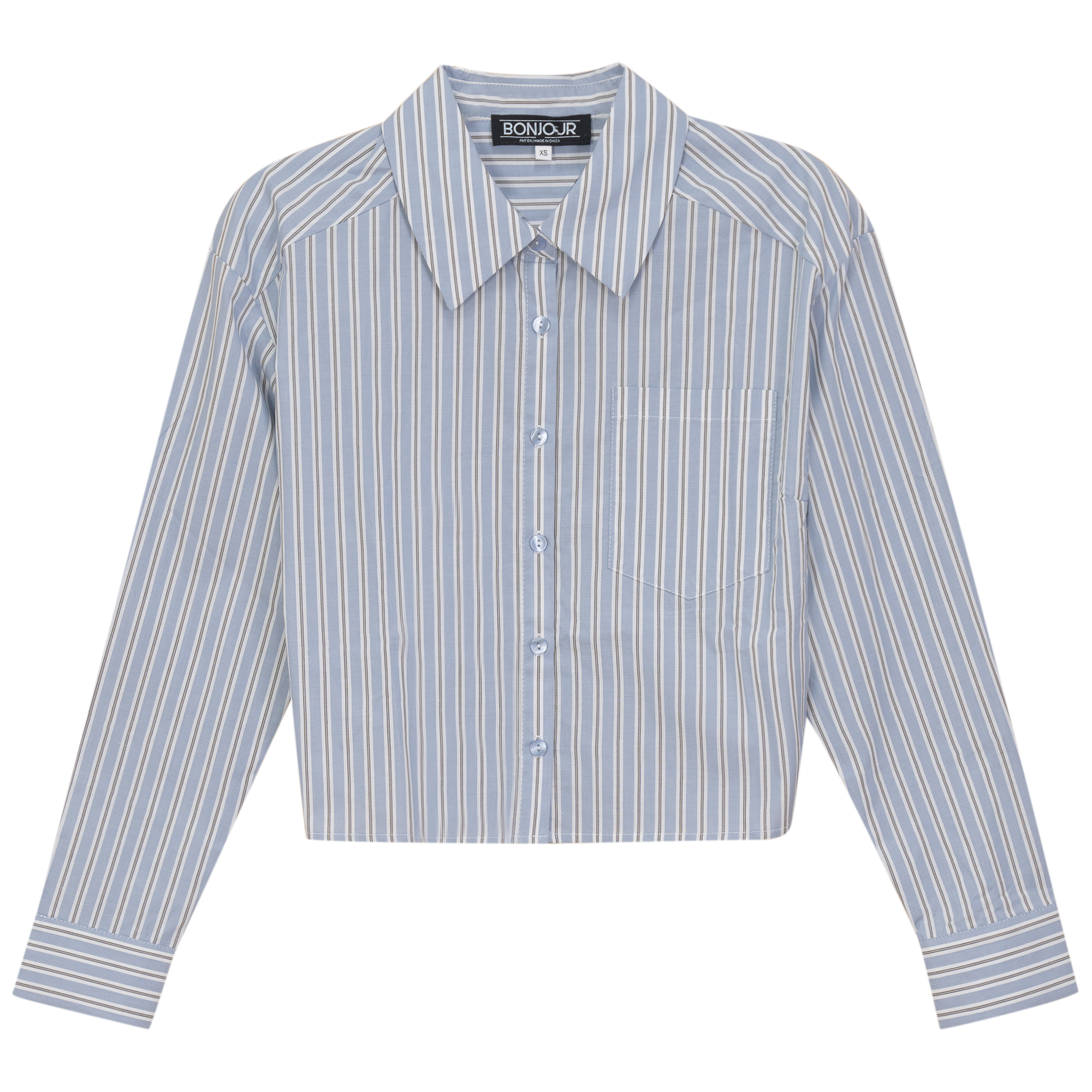 Stylish Cropped Striped Blouse for Women - Trendy Summer Top for Casual Outings & Beach Vacations