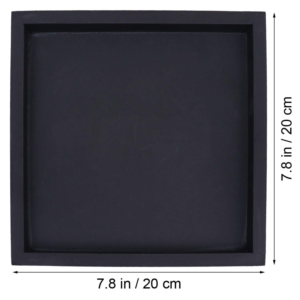 DOITOOL 7.8-Inch Square Plastic Plant Saucer Tray - Black Flower Pot Drip Tray for Indoor Outdoor Planters | Perfect for Drainage Protection Under Potted Plants on Decks, Patios, and Windowsills