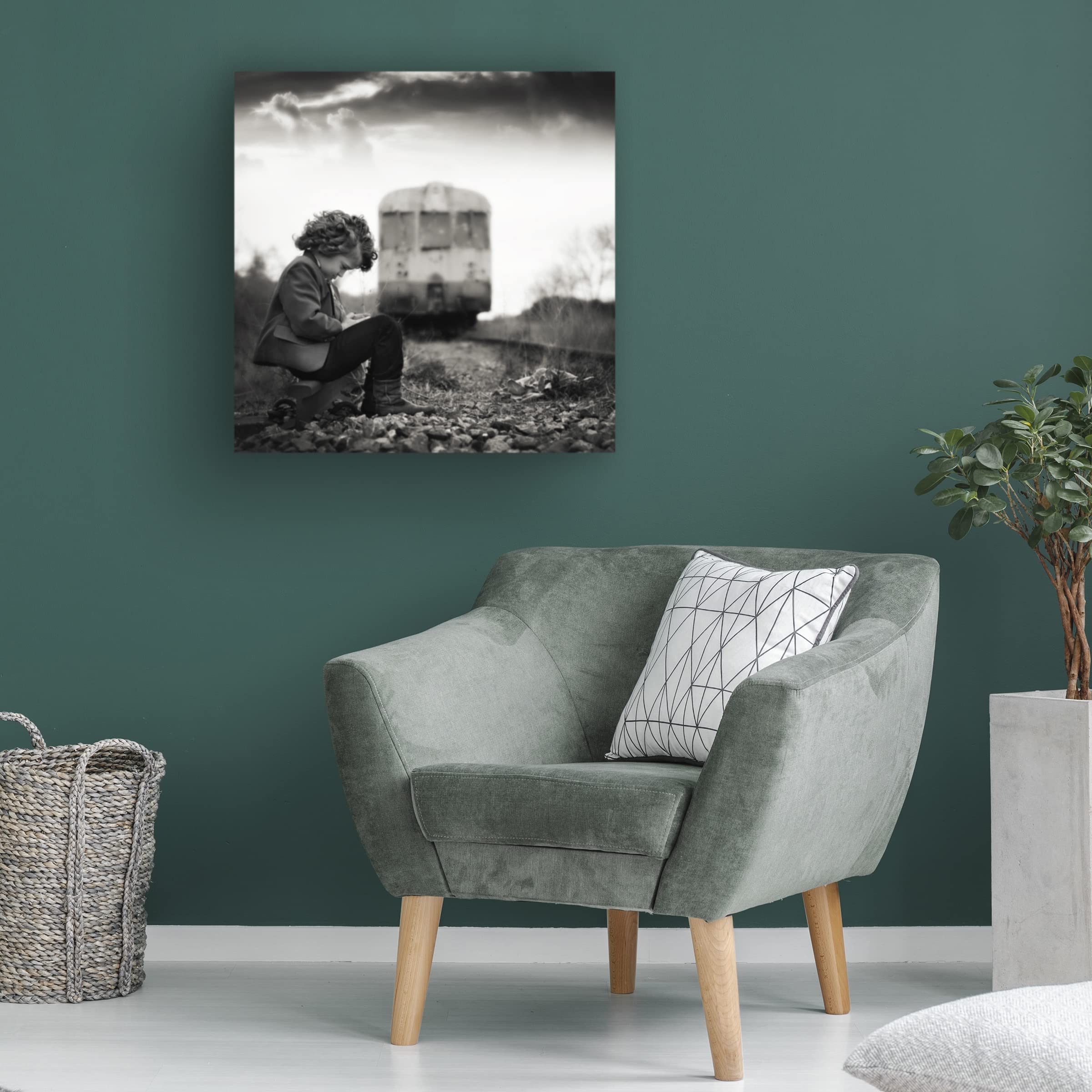 Trademark Fine Art 'Kpn' Canvas Wall Art by Ewa Cwikla - Modern Abstract Painting for Living Room, Bedroom & Office Decor