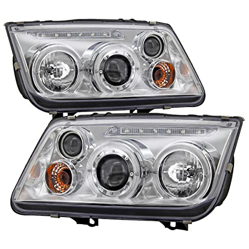 Chrome Housing Clear Lens With LED/Dual Halo Rings
