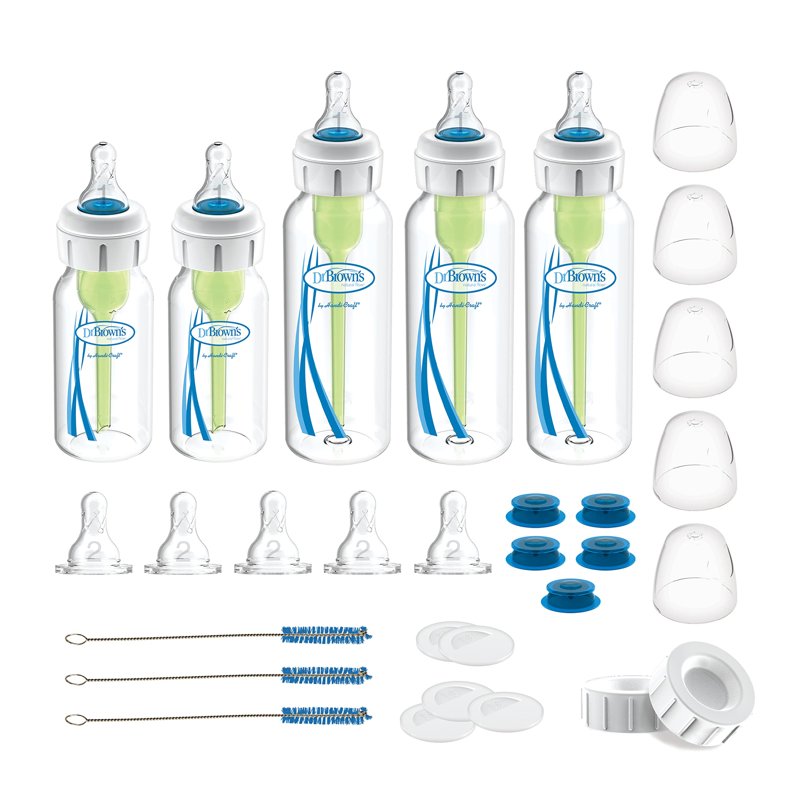 Dr. Brown's Original Baby Bottle Feeding Starter Kit with Deluxe Electric Bottle Warmer - Newborn Essentials for Breastmilk & Formula - Perfect for Home, Travel & Daycare Use