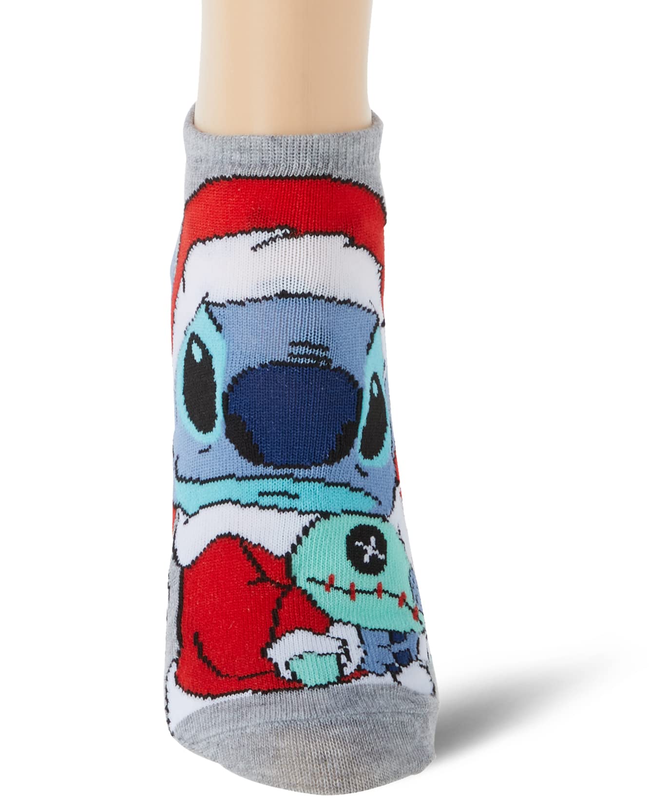 Disney Women's Lilo & Stitch 5-Pack No-Show Socks - Cute Ankle Socks for Casual Wear, Sneakers & Everyday Comfort