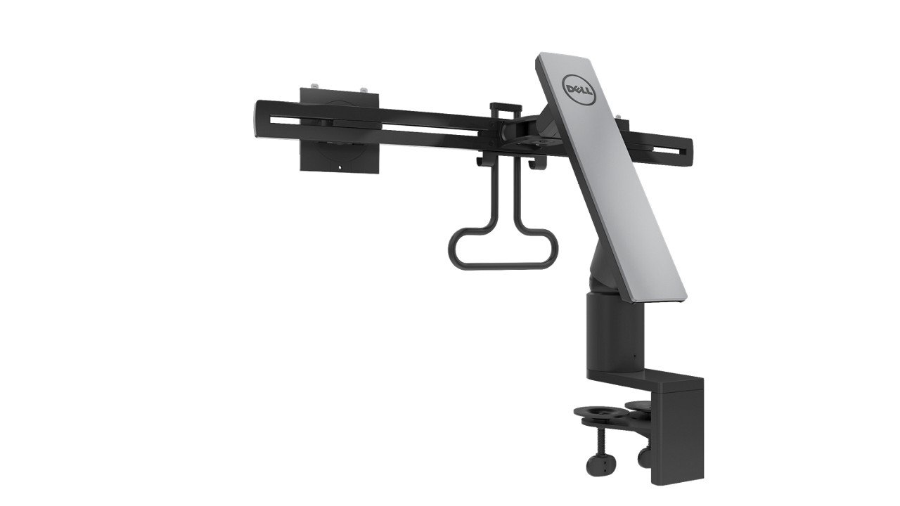 Dell MDA17 Dual Monitor Arm - Adjustable VESA Mount Stand for 13-32 Inch Screens, Black | Ergonomic Home Office & Gaming Setup