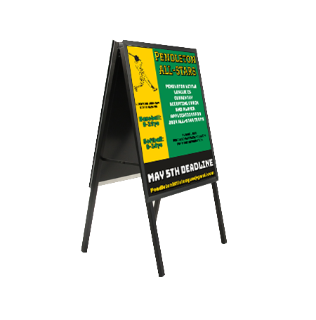 22x28 A-Frame Sign Holder with Security Screws - 1 1/4