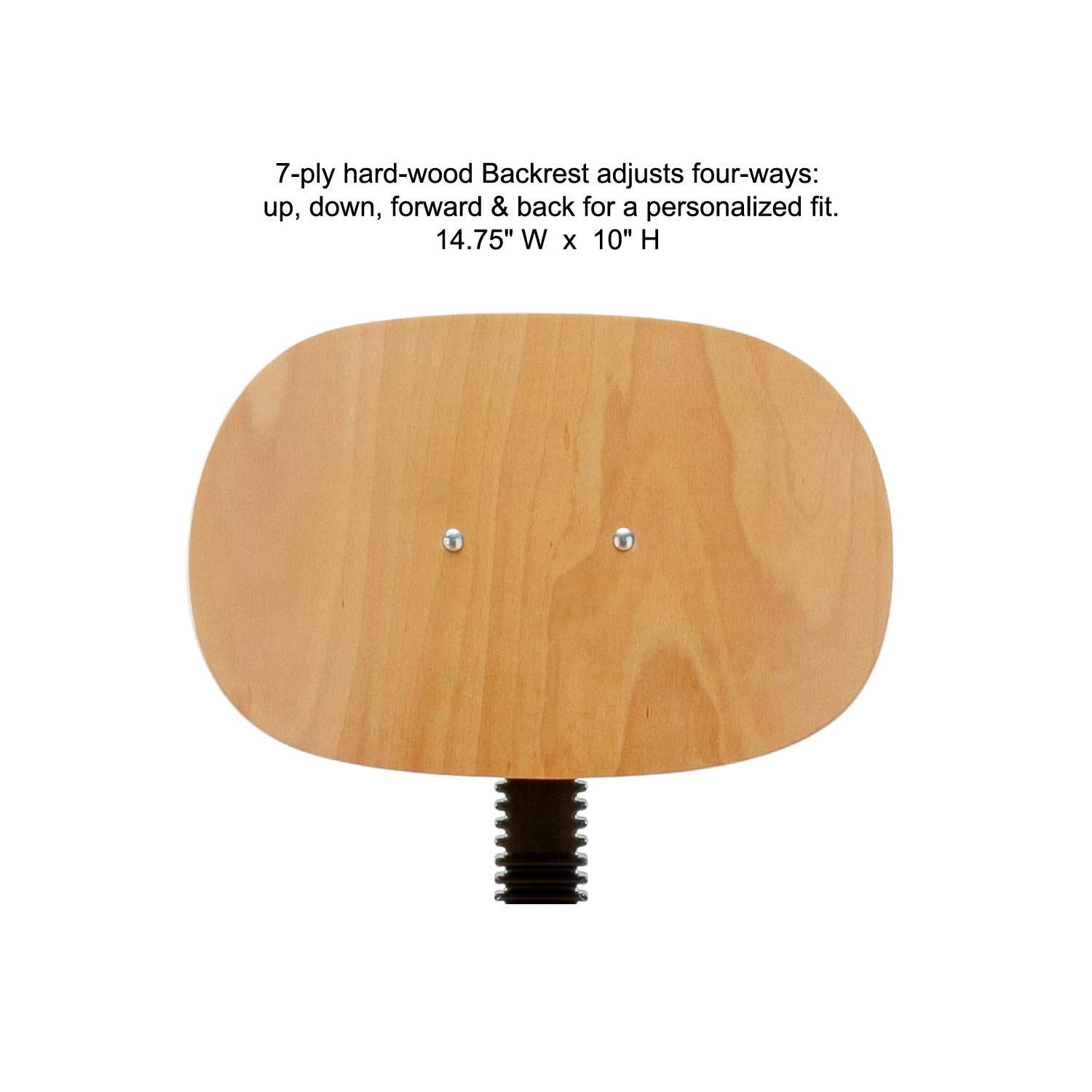Ergonomic Perch Wood Rolling Pneumatic Chair - Adjustable Backrest & Seat Height for Hardwood or Tile Floors - Office Desk Chair with Smooth Casters - Perfect for Home Office, Gaming & Workspace Use