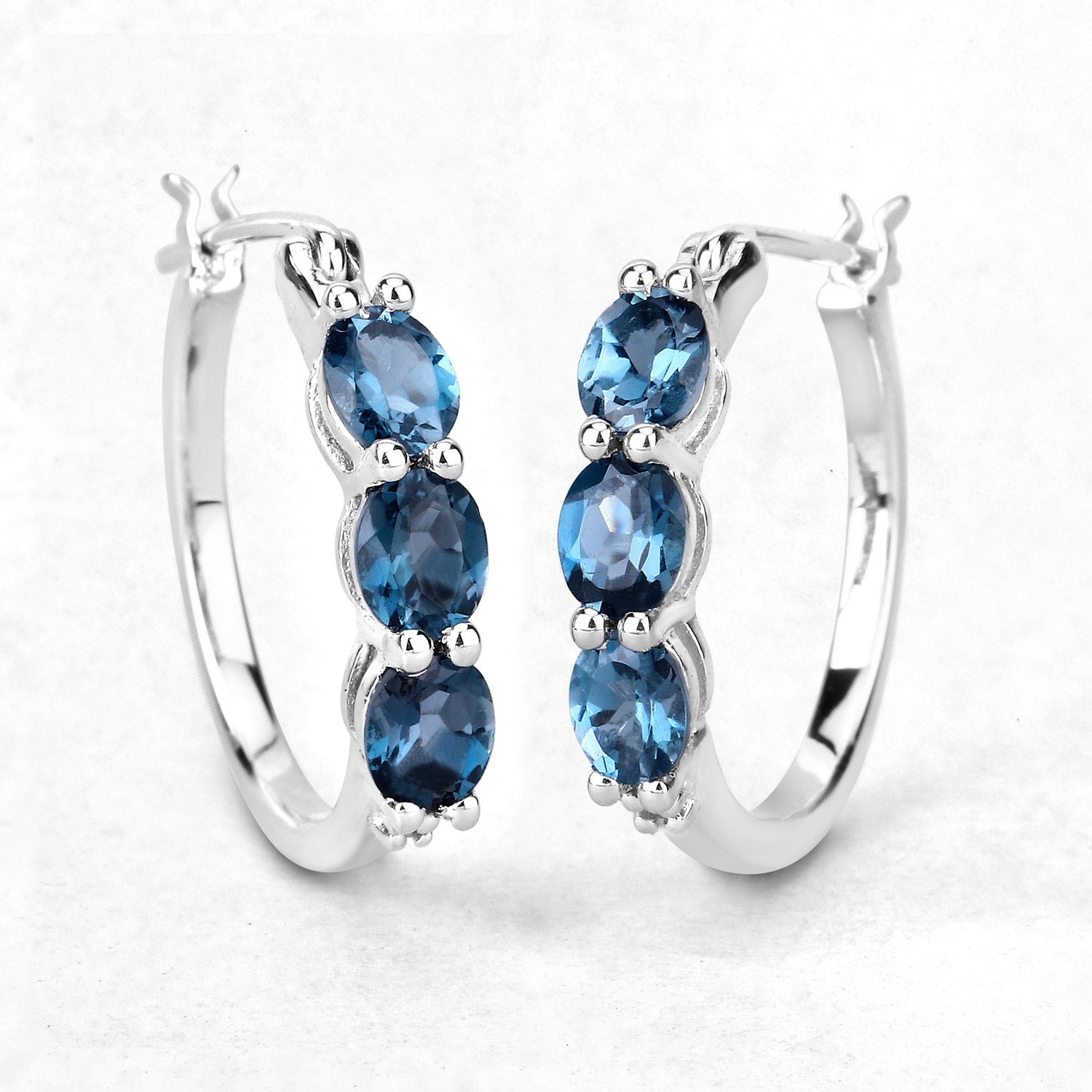**Genuine London Blue Topaz Diamond Earrings for Women – 14K Gold Stud Earrings, Elegant Gift for Birthday, Anniversary & Special Occasions**    (优化点：   1. 增加关键词 