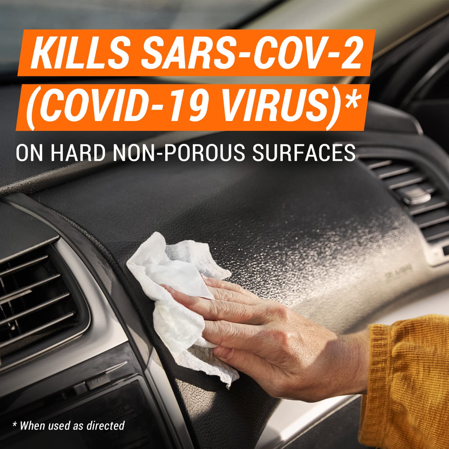 Armor All Disinfectant Wipes for Cars - 100 Count (2 Packs of 50) | Antibacterial Cleaning Wipes for Car Interior, Dashboard & Steering Wheel | Kills Germs & Bacteria | Safe for Leather & Vinyl Surfaces | Perfect for Road Trips & Daily Commute