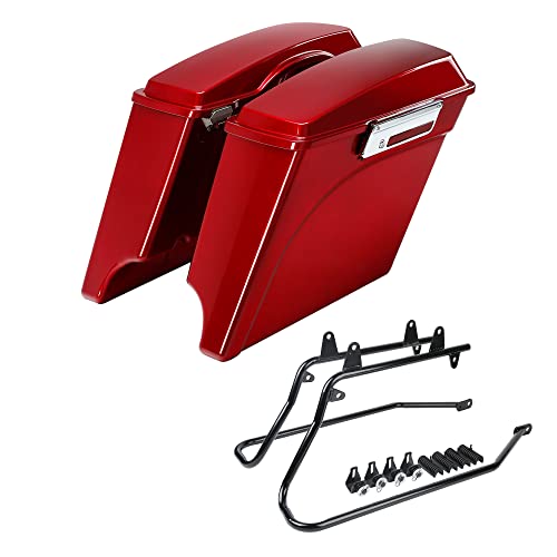 Saddlebags Red+Brackets Black