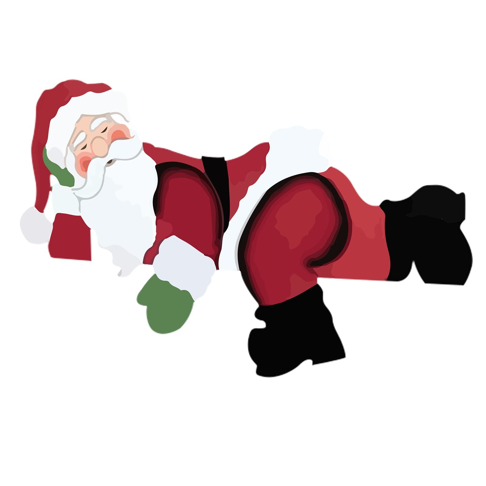 Christmas Tree Decorations Set - Santa, Snowman Peeker & Festive Fence Ornaments for Outdoor Holiday Home Decor | Perfect for Xmas Tree, Yard & Front Porch Decorating