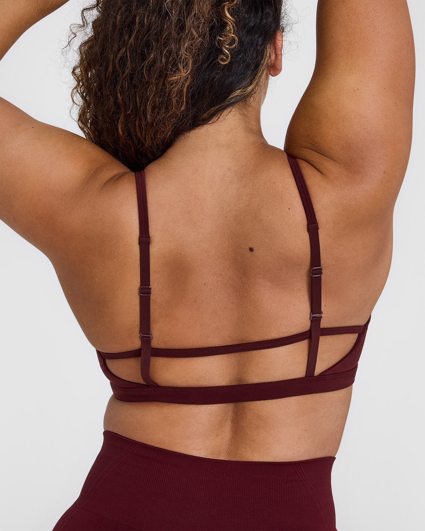 Timeless Strappy Bralette - Comfortable Wireless Lace Bralette in Rosewood | Perfect for Yoga, Lounge & Everyday Wear
