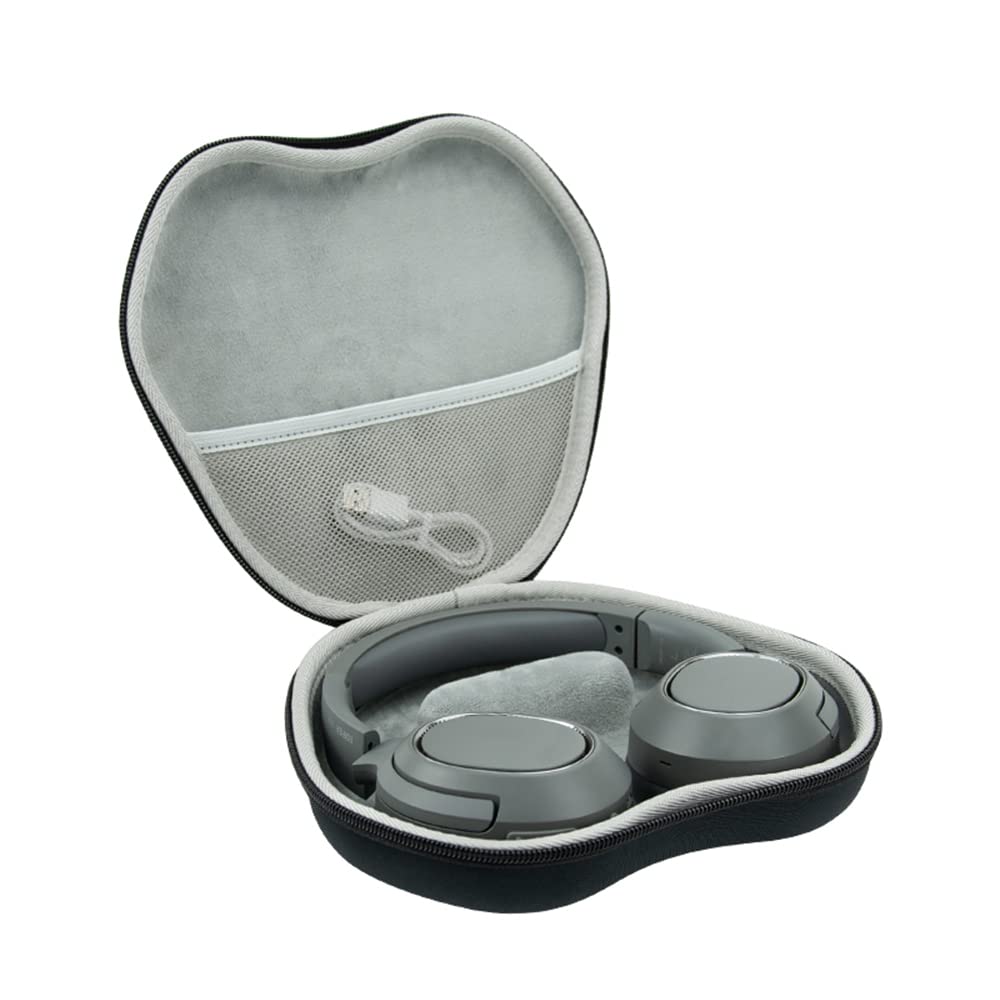 Premium Headphone Case for Edifier W820NB & Free Pro - Bluetooth Noise Cancelling Headphone Storage Bag with Mesh Pocket for USB Cables, Chargers & Accessories - Travel-Friendly Protective Carrying Case for Commuting, Gym & Airplane Use