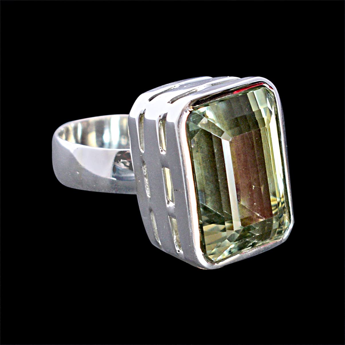 Genuine Green Amethyst Gemstone 925 Sterling Silver Ring - Handmade Jewelry for Women, Elegant Birthstone Gift for Birthday, Anniversary & Special Occasions | Perfect for Everyday Wear, Date Nights & Formal Events