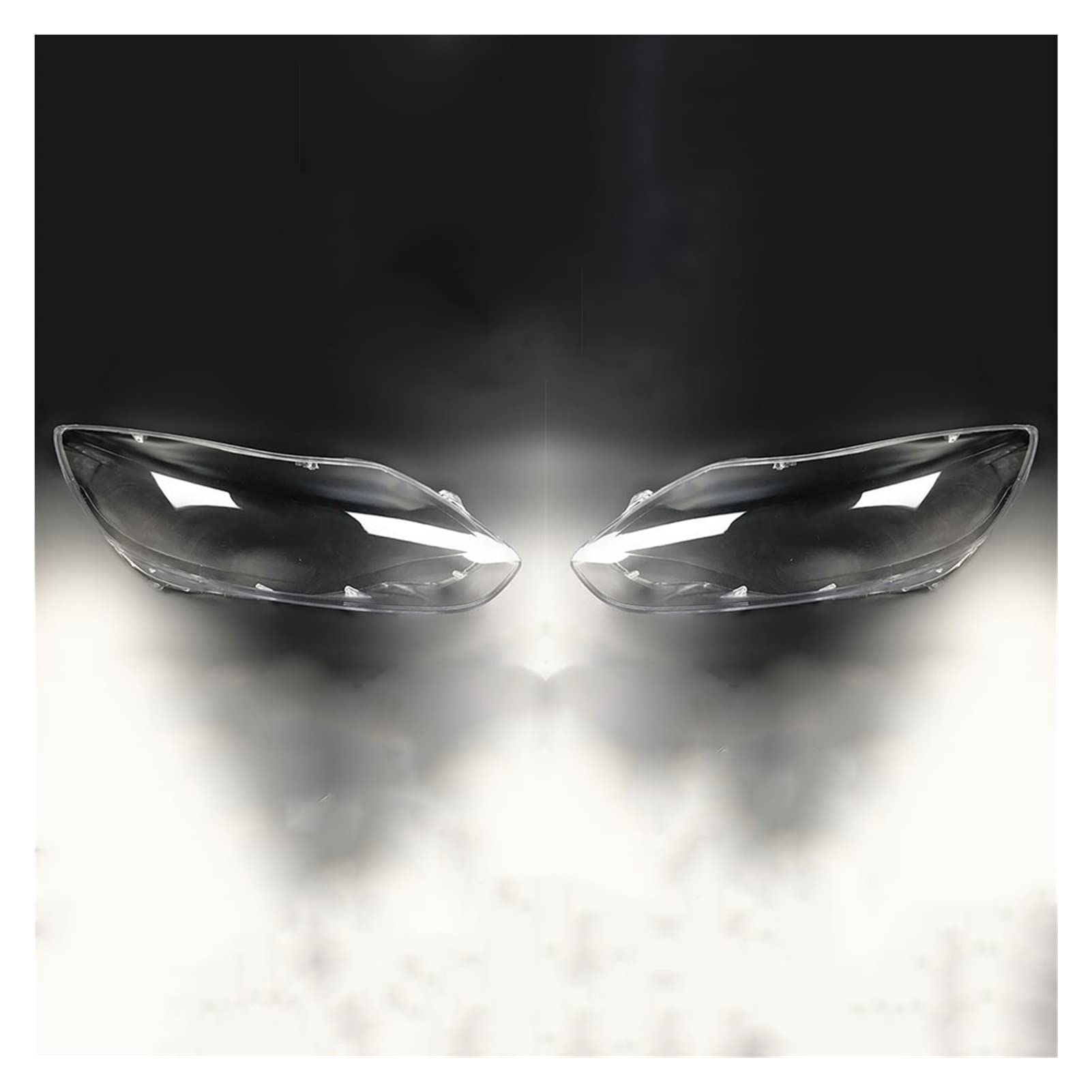 QXKJQ Clear Automotive Headlight Covers for Ford Focus 2012-2013 - Left & Right Pair - Durable Transparent Headlamp Protection Shell - Perfect for Night Driving & Weather Protection