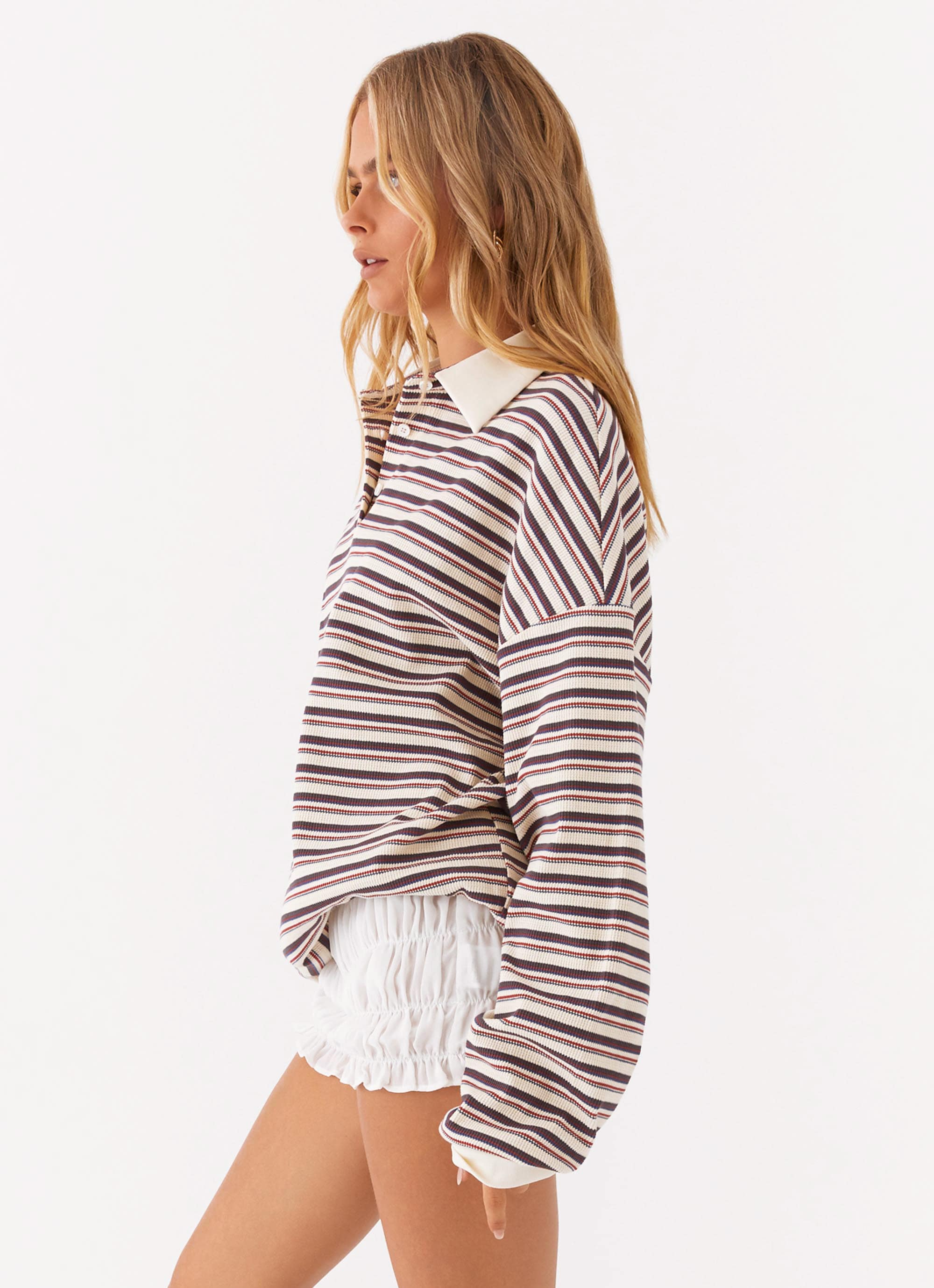 Champion Oversized Polo Shirt for Men & Women - Multi Stripe Casual Tee | Comfortable Cotton Blend | Perfect for Streetwear, Gym & Everyday Outfits