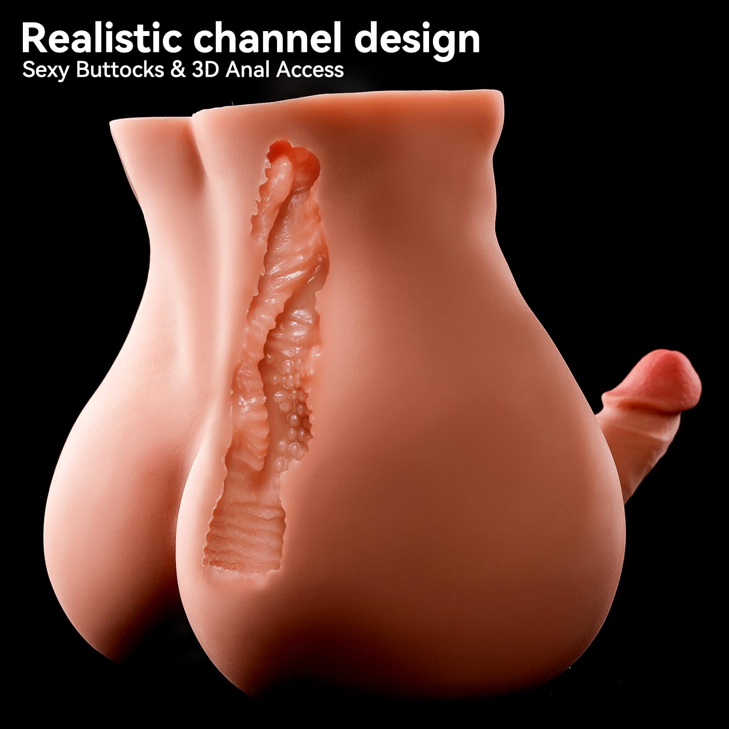 12LB Realistic Male Sex Doll with Lifelike Dildo & Big Butt - 2-in-1 Torso Masturbator for Women, Couples & Gay Adults - Flexible 360° Anal Toy for Enhanced Solo & Partner Play - Perfect for Discreet Home Use & Spicing Up Relationships (Brown)