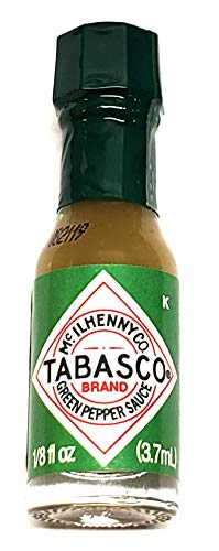 Mini Tabasco Green Jalapeno Pepper Sauce 1/8 Oz (10-Pack) - Spicy Flavor Enhancer for Tacos, Wings, Burgers & Bloody Mary Cocktails