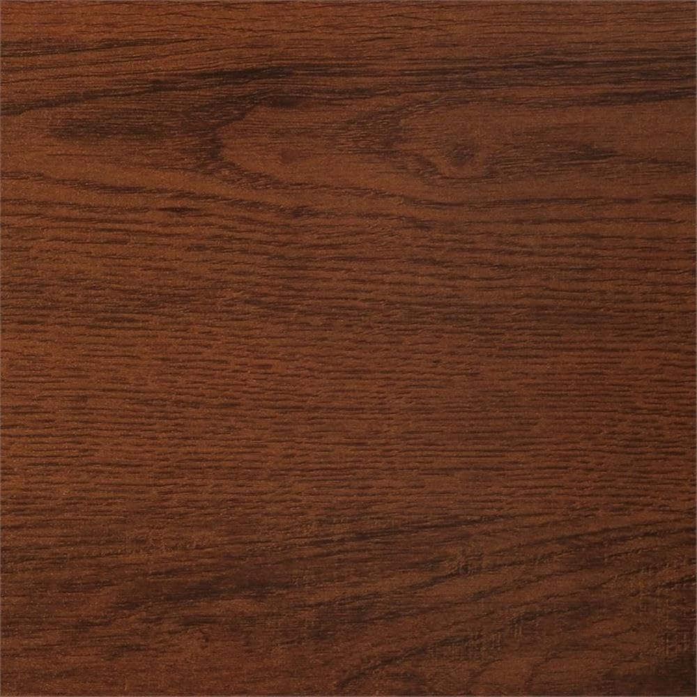 Reversible Wooden Floating Computer Desk in Cherry & Black - Space-Saving Home Office Desk for Small Spaces, Gaming, and Study