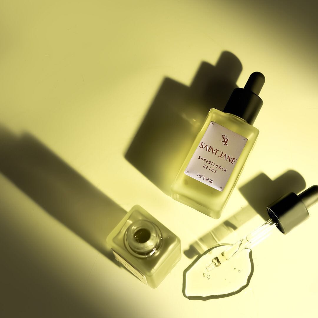 Superflower Detox Serum - Organic Anti-Aging Face Serum with Vitamin C & Hyaluronic Acid | Brightening & Hydrating Skincare for Glowing Skin | Perfect for Daily Routine & Night Care