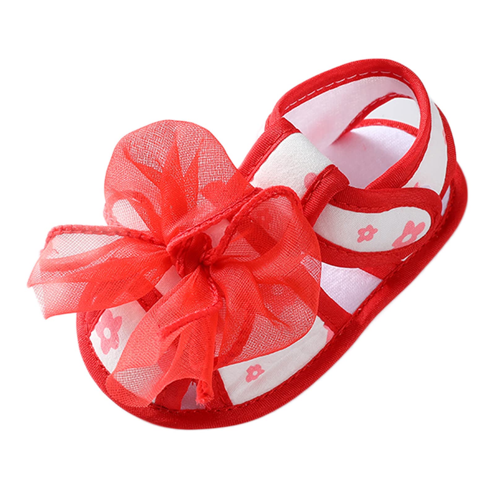 Soft Toddler Walkers Shoes for Baby Girls - Princess Bow Sandals for Play & Outings