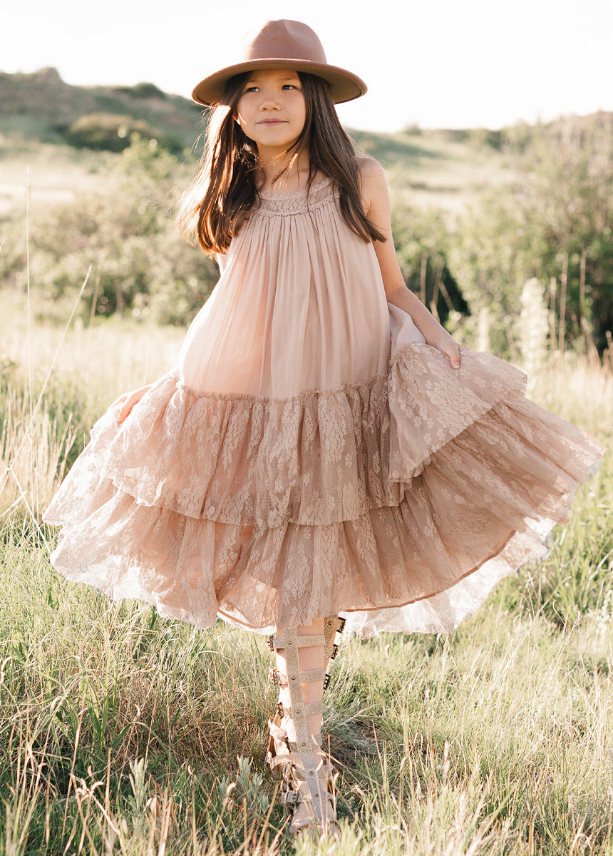 Elegant Catrina Desert Shell Dress for Women | Boho Chic Flowy Maxi Dress | Perfect for Beach Vacations, Summer Parties & Casual Outings