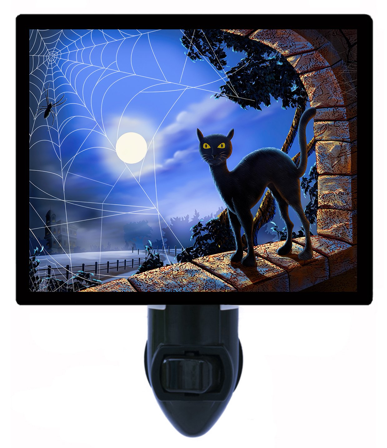 Halloween Black Cat LED Night Light - Cute Window Decorations & Bedroom Nightlight for Kids, Adults - Perfect for Spooky Home Decor, Party Favors & Gift Ideas