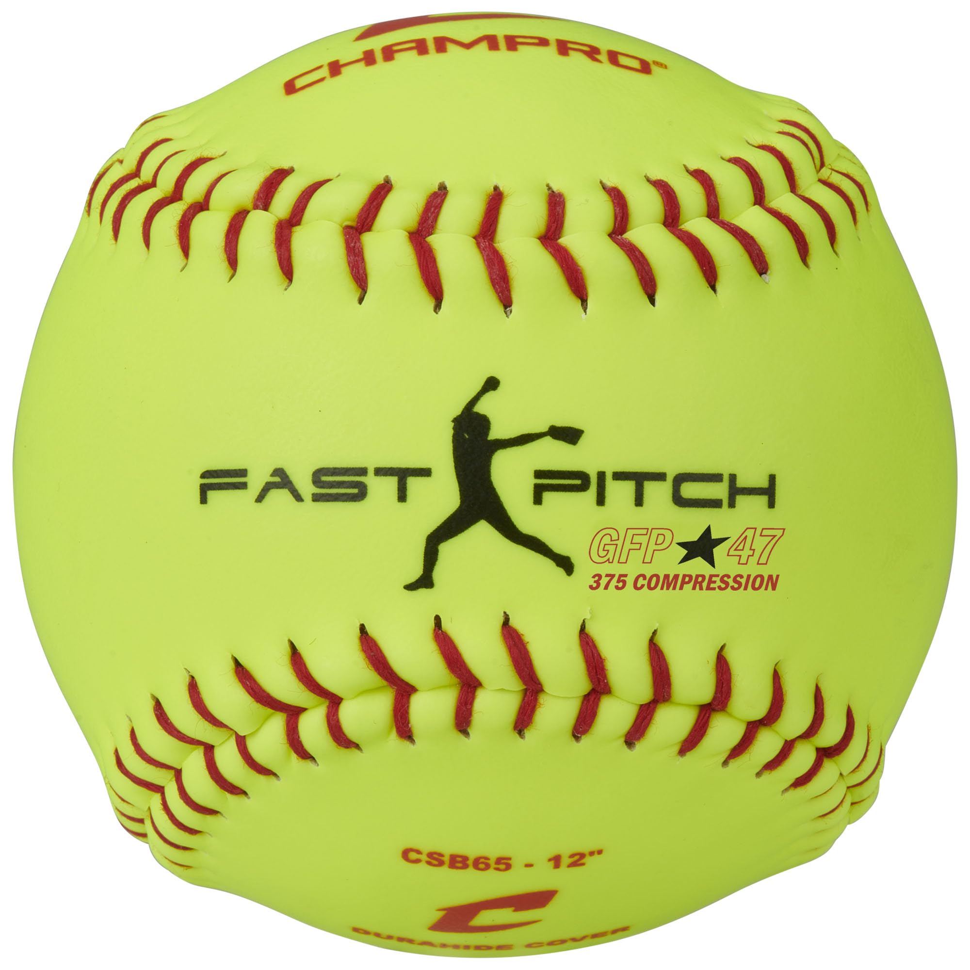 CHAMPRO 12 Pack Recreational Fast Pitch Softballs with Durahide Cover - Durable & High Performance for Training, Games, and Practice