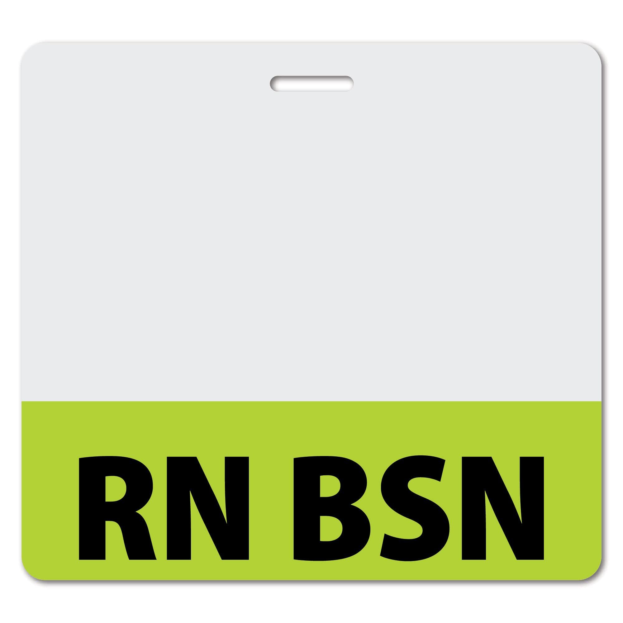RN BSN Heavy Duty Horizontal Light Green ID Badge Cards (50 Pack) - Spill & Tear Proof, Double-Sided USA Printed - Quick Role Identifier for Nurses & Healthcare Professionals - Perfect for Hospitals, Clinics & Medical Conferences
