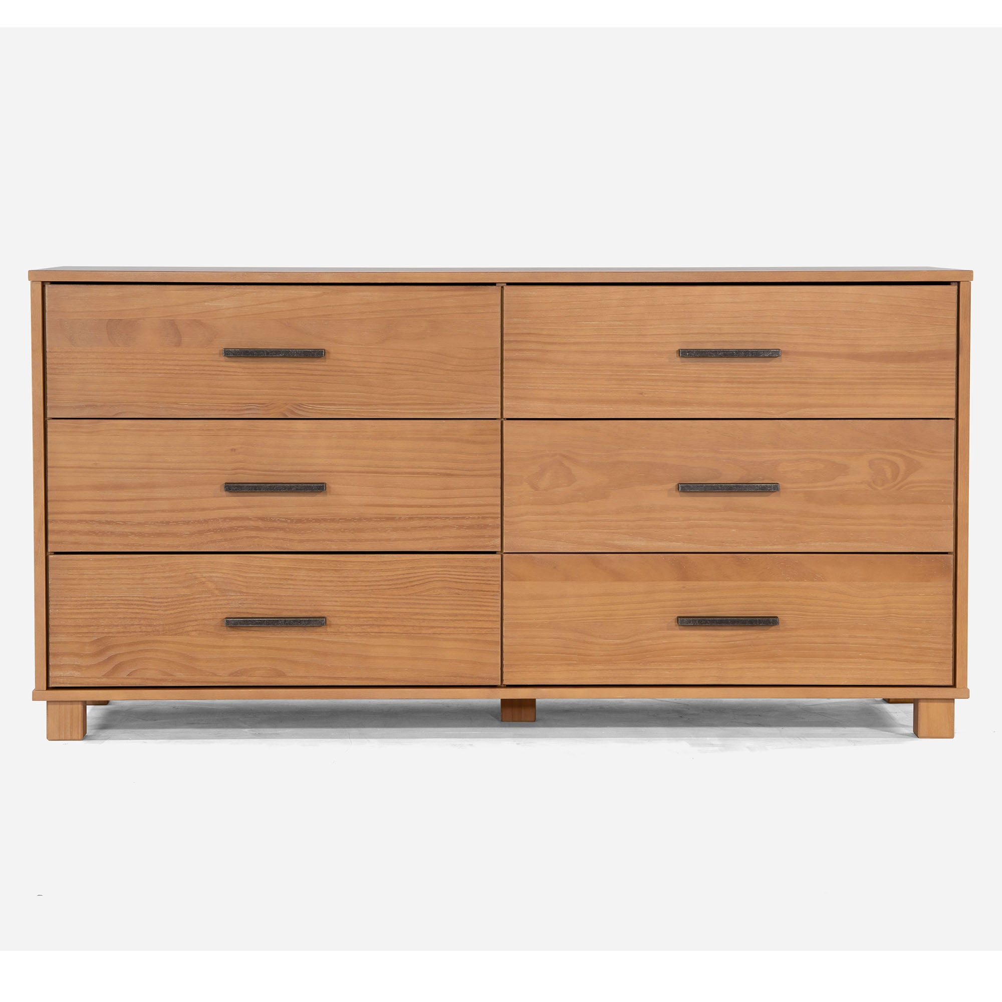 Modern 6-Drawer Dresser for Bedroom - Solid Wood Chest of Drawers with Smooth Gliding, Spacious Storage for Clothes, Bedding & Accessories - Perfect for Home, Apartment, Dorm & Office Organization