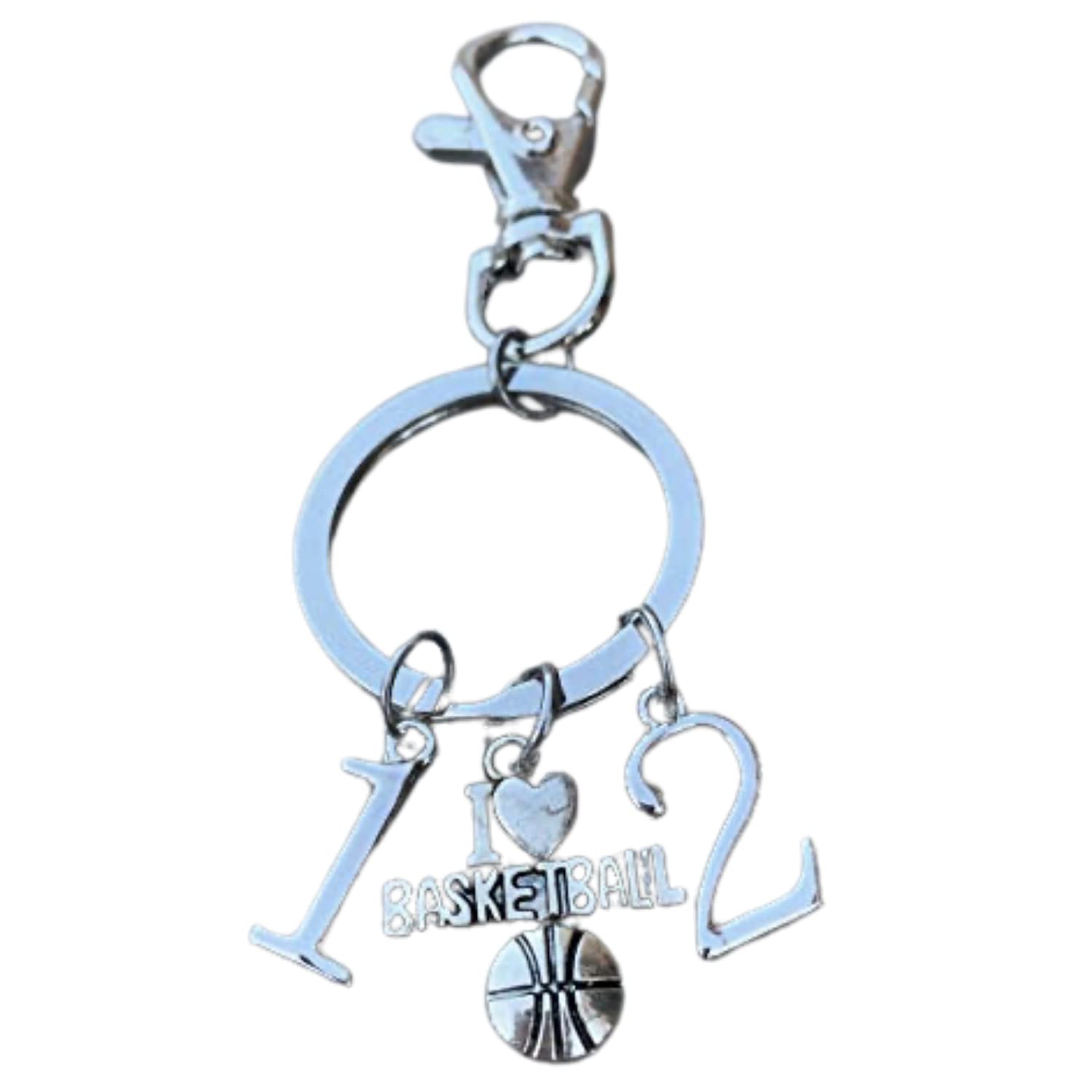 Custom Basketball Zipper Pull Keychain with Number Charm - Personalized Basketball Jewelry Gift for Women & Girls - Ideal for Basketball Players, Teams & Fans - Perfect for Game Days, Team Events & Player Appreciation Gifts