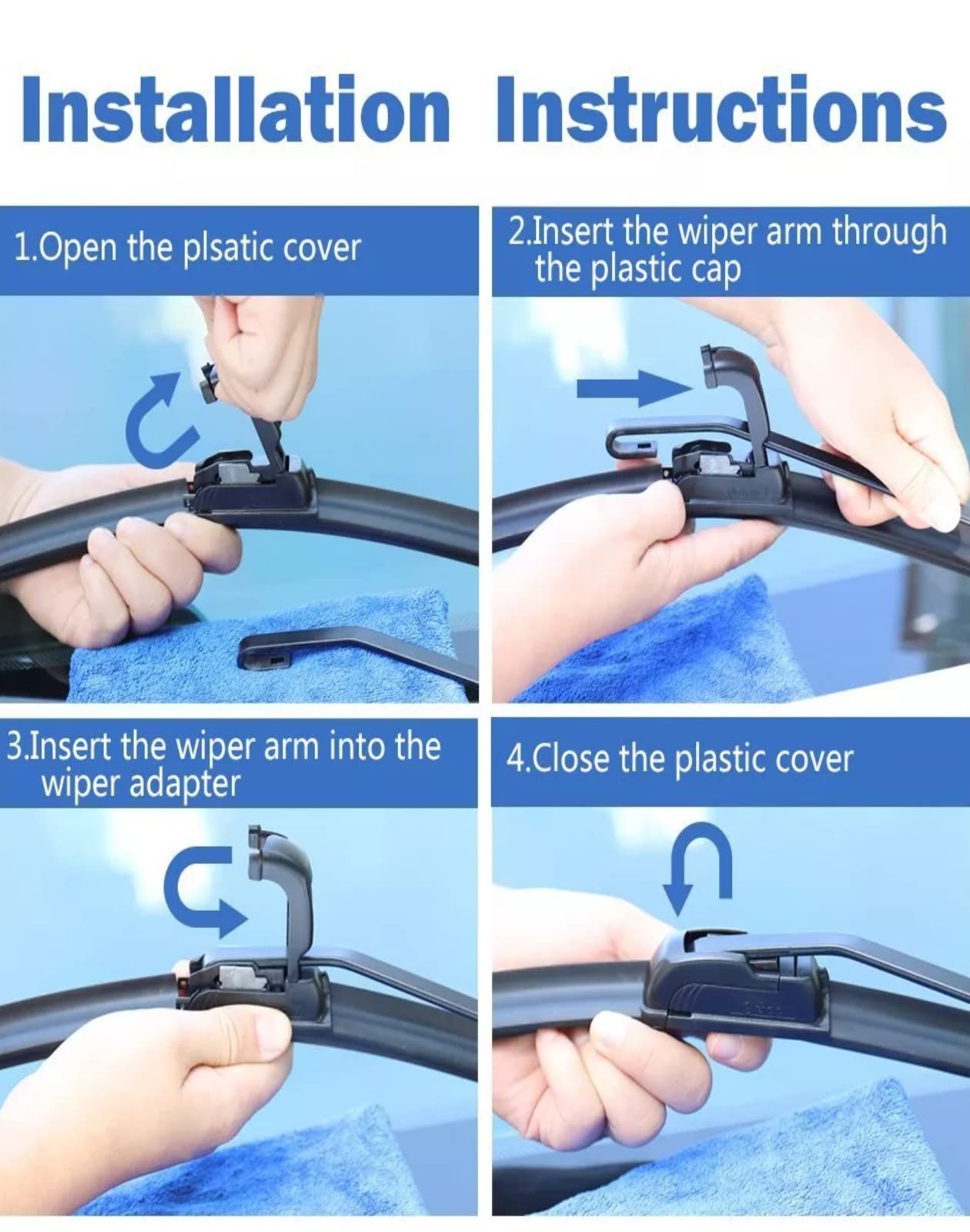 Premium GARVEE 26+18 Inch All-Season Windshield Wiper Blades (2 Pack) - Durable, Quiet & Stable OEM Quality with J&U Hook - Perfect for Rain, Snow & All Weather Conditions