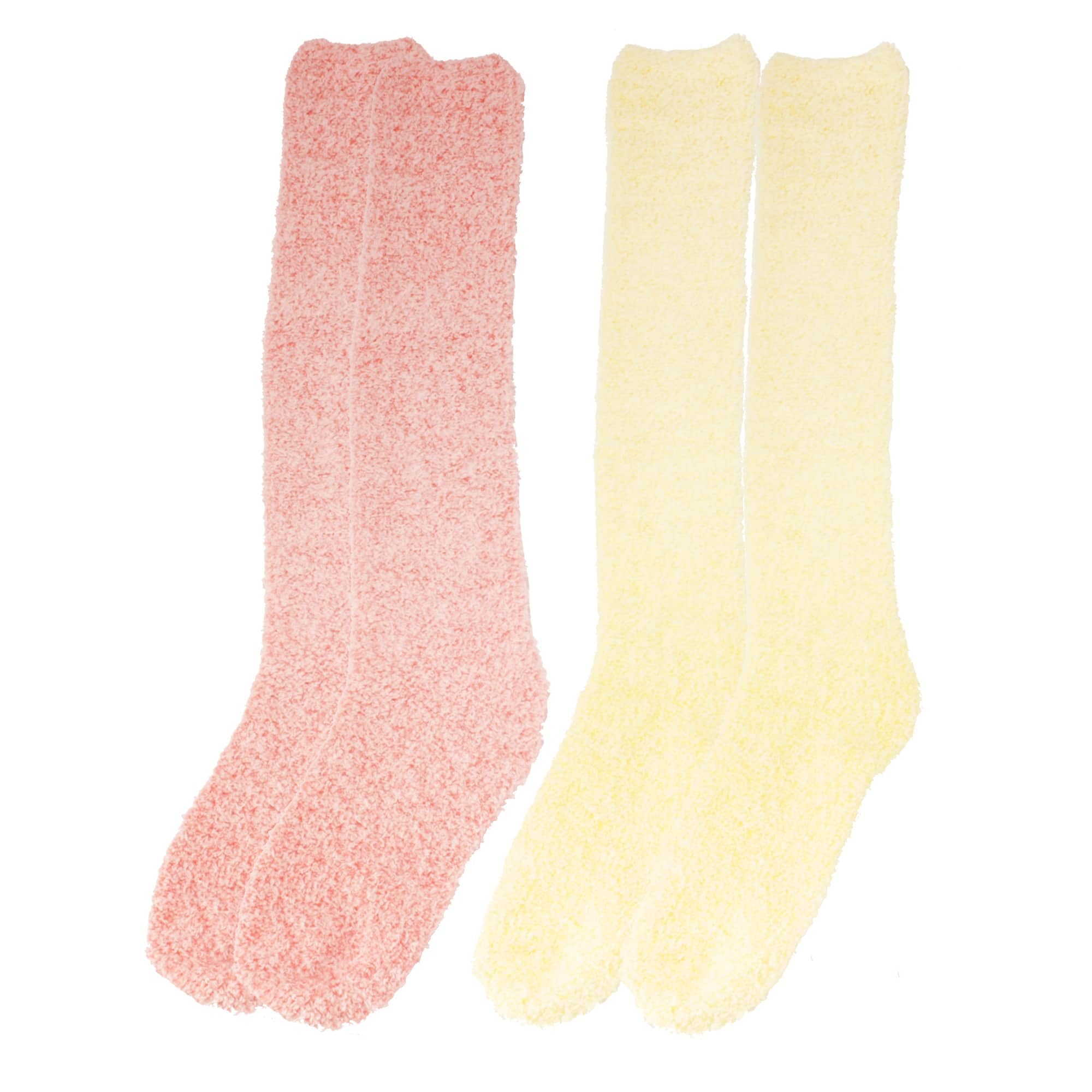 Women's Soft Cozy Fuzzy Feather Knee High Socks - Warm Winter Socks for Women, Perfect for Cold Weather, Lounge, Home & Outdoor Activities