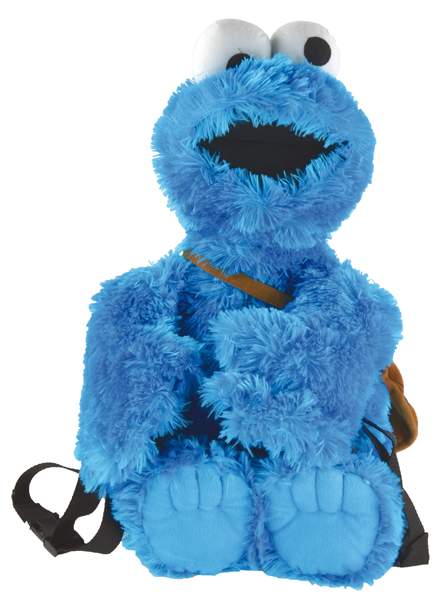 Blue 3D Cookie Monster Backpack 60cm - Rue Sesame Macaron Le Glouton - Perfect for School, Cosplay & Sesame Street Fans