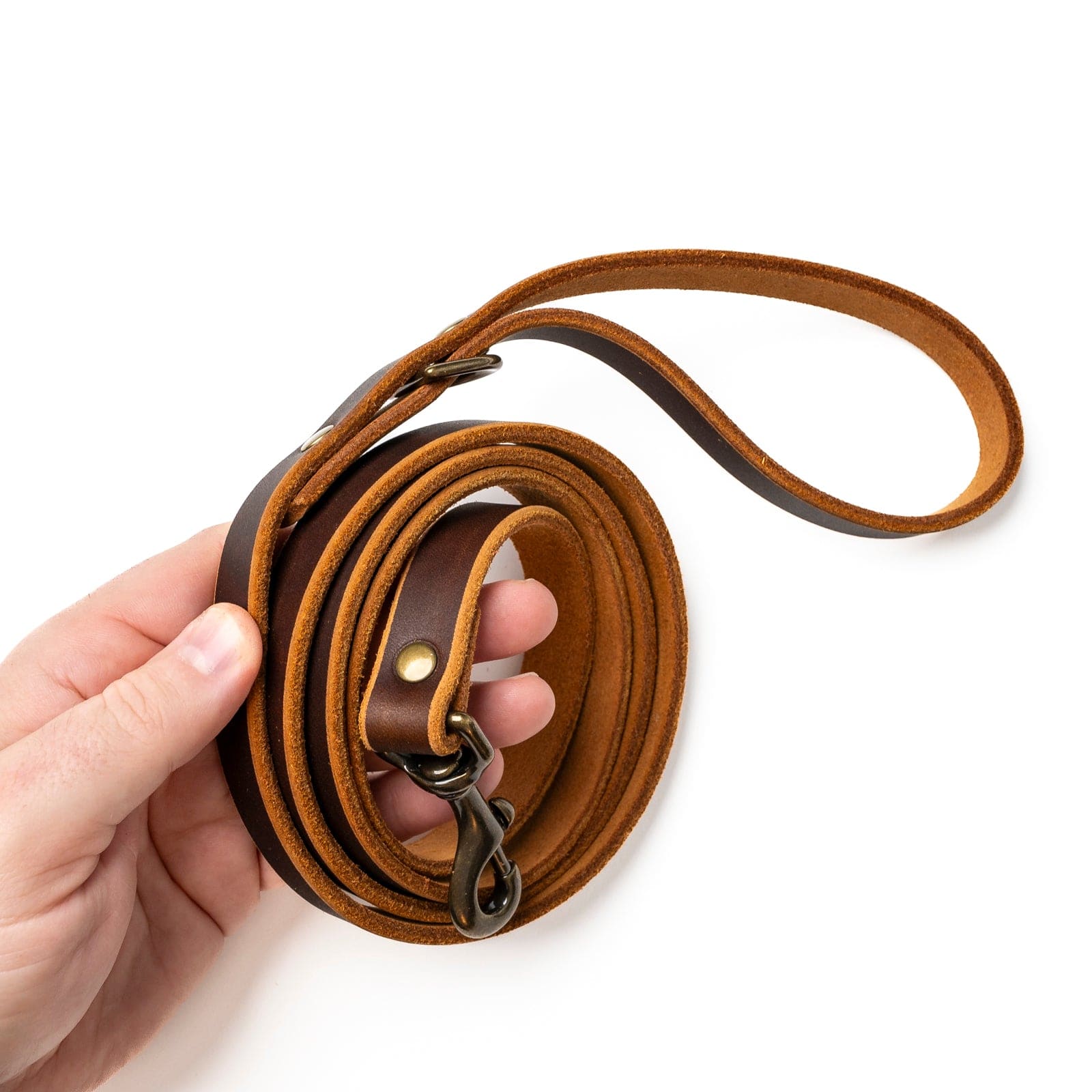 Premium Genuine Leather Dog Leash - Durable & Adjustable Pet Walking Lead for Small Medium Large Dogs - Perfect for Daily Walks, Training & Outdoor Adventures