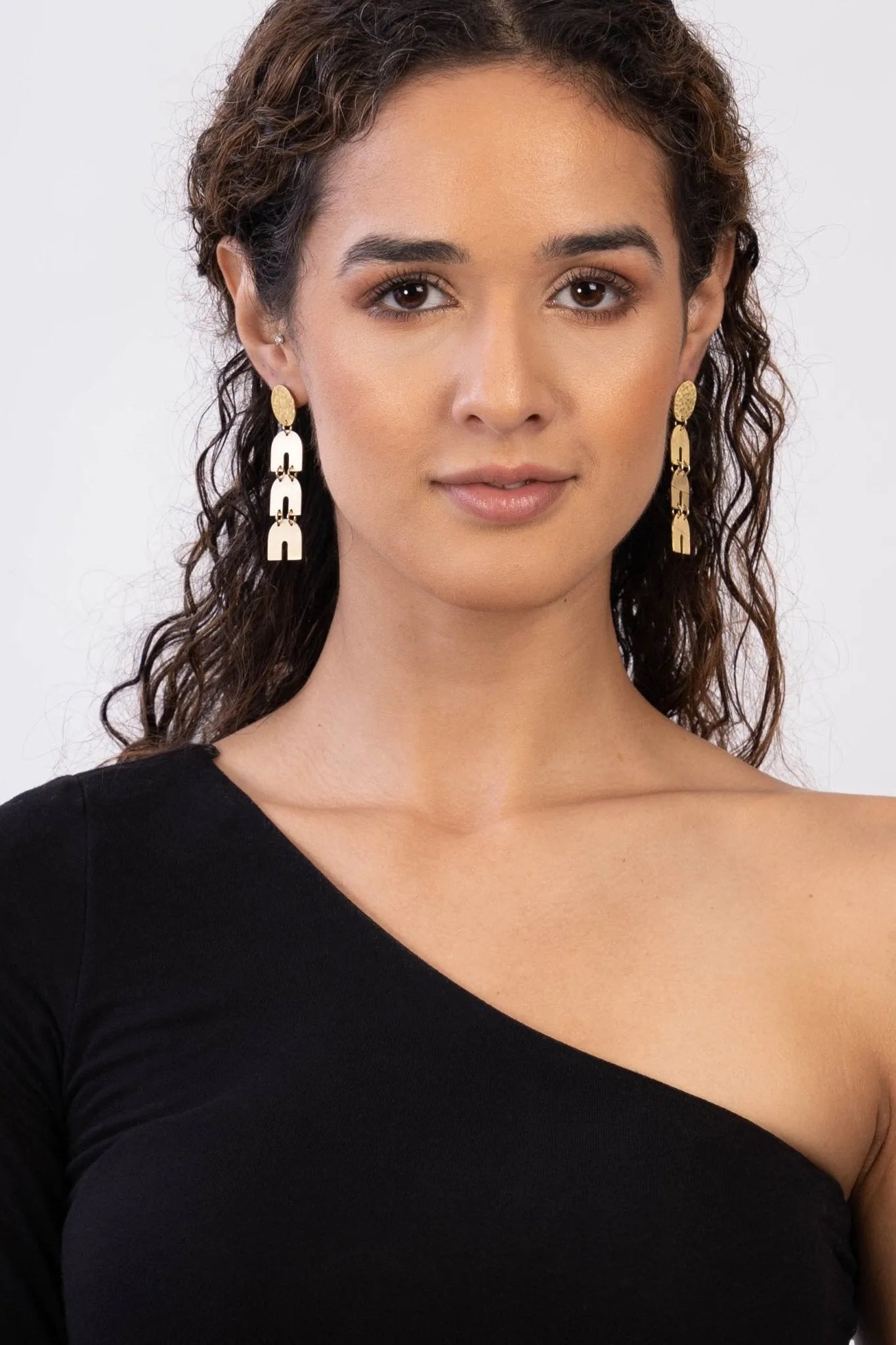 Hammered Arch Dangle Earrings for Women - Handmade Boho Jewelry - Gold & Silver Hoop Earrings - Perfect for Parties, Weddings & Everyday Wear