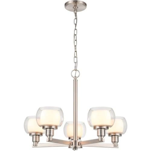 Satin Nickel / White / Clear
