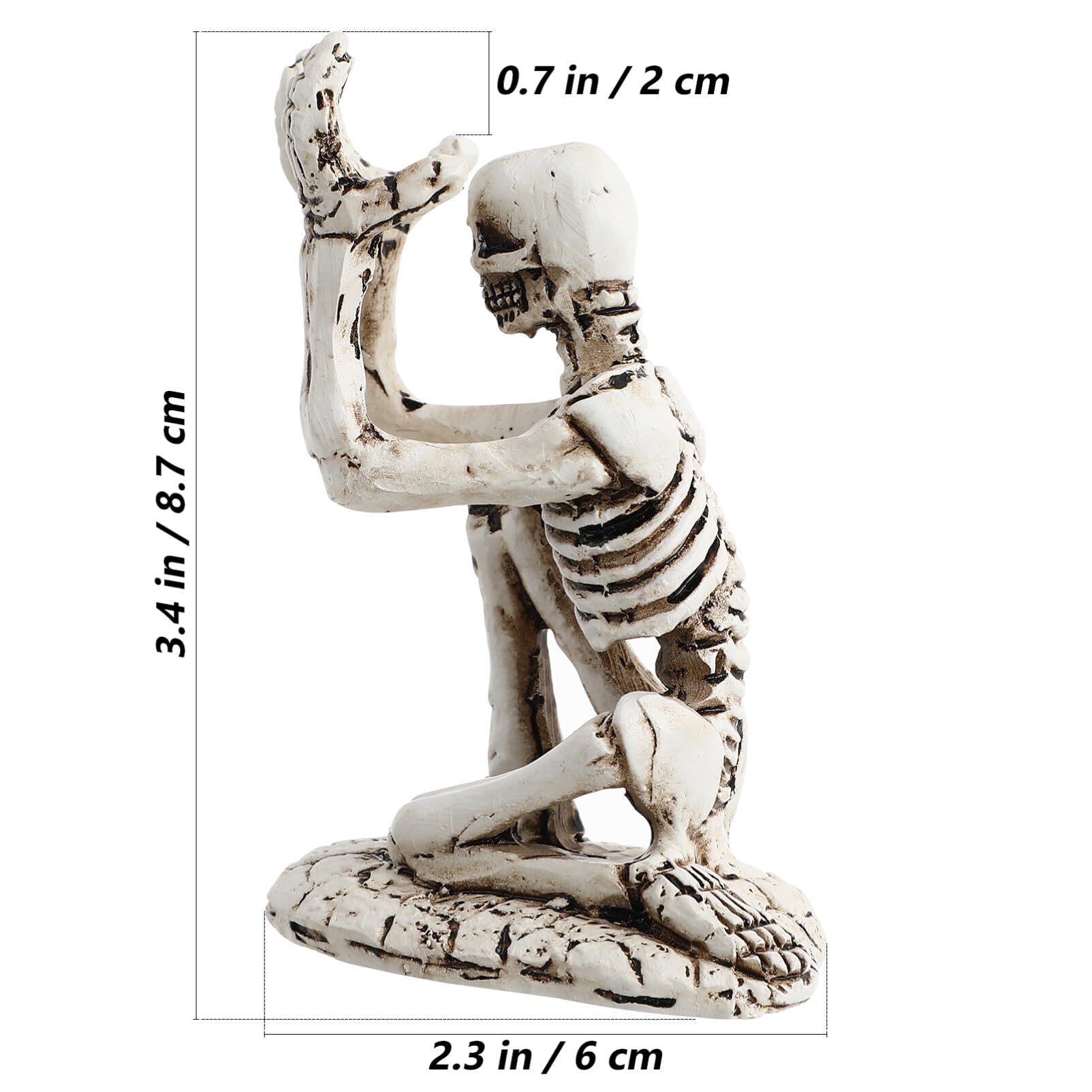 IMIKEYA Skull Pen Holder - Skeleton Pen Display Stand, Makeup Brush Organizer, Fountain Pen Holder for Halloween Home Decor - Perfect for Office Desk, Makeup Vanity & Halloween Party Display