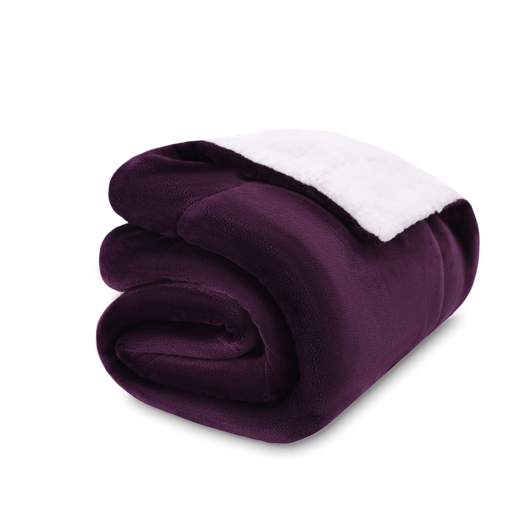 NANPIPER Baby Sherpa Blanket - Ultra Soft Fleece Toddler Throw Blanket for Newborn & Infant - Warm Winter Blanket 30x40 Inches (Purple) - Perfect for Nursery, Stroller, Car Seat & Cuddling