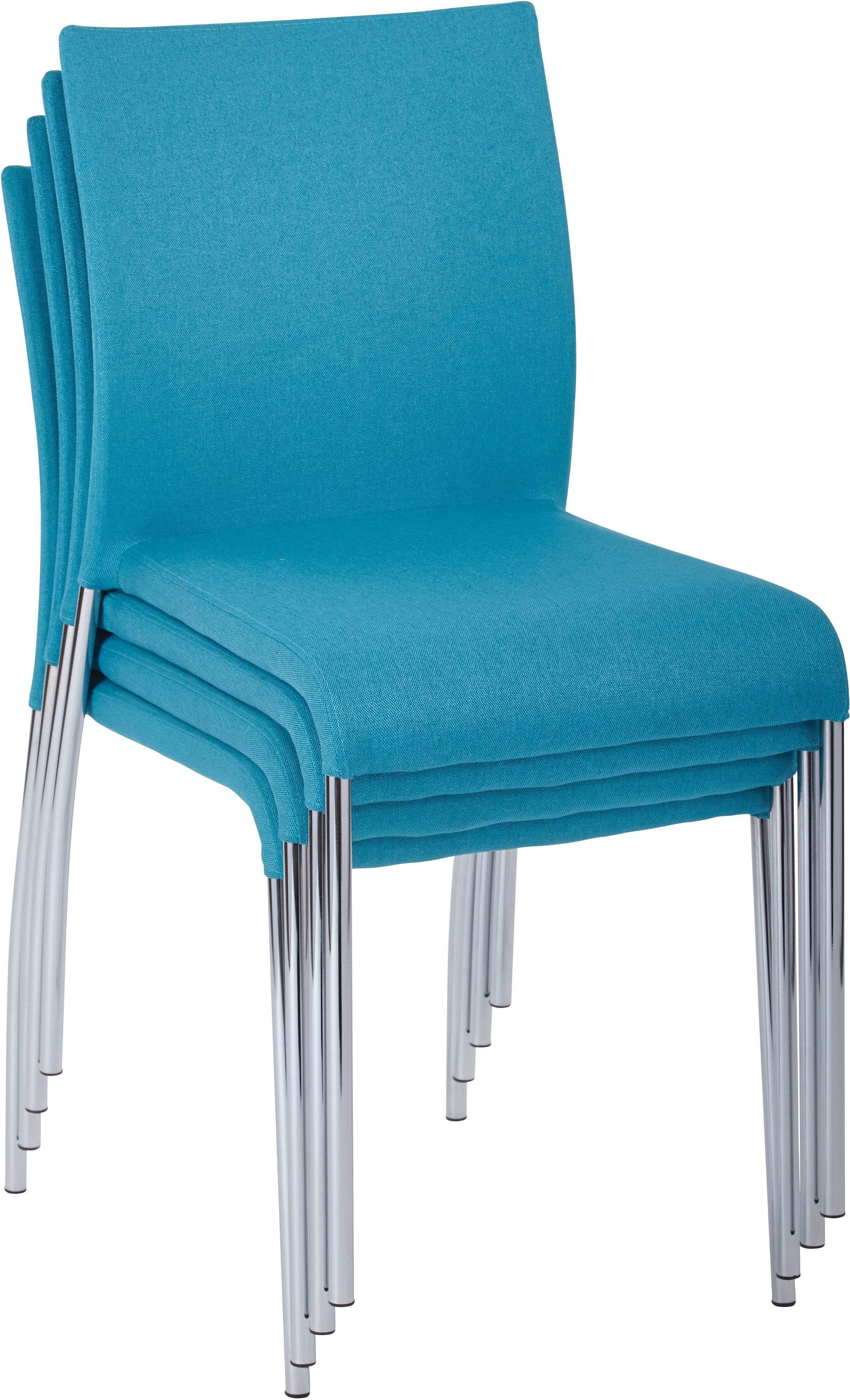 Office Star Ave Six Conway Stacking Chair, Set of 4 - Heavy Duty Plastic Stackable Chairs for Office, Conference Room, Dining & Events - Comfortable & Space-Saving Design [CWYAS4]