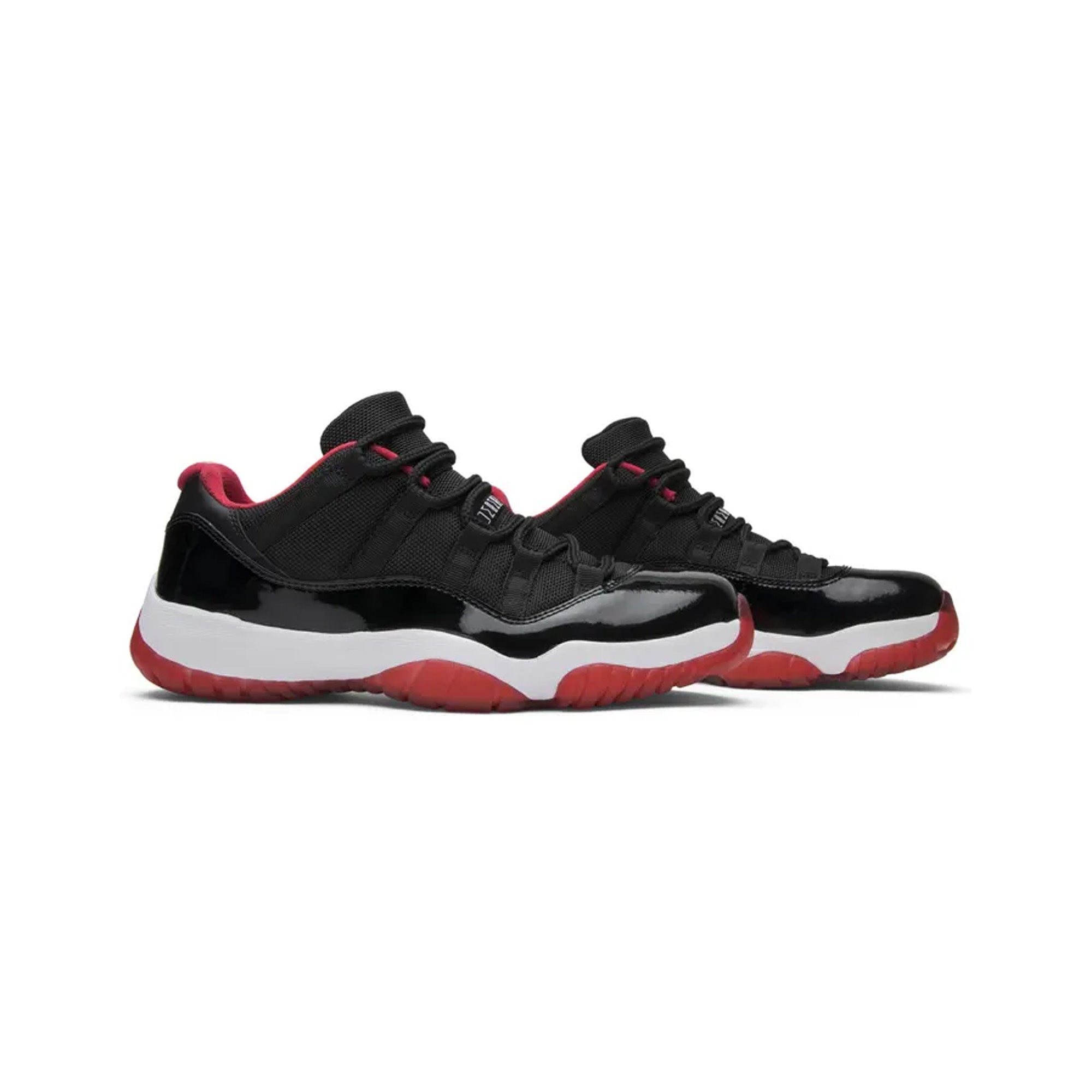 Air Jordan 11 Retro Low 'Bred' Men's Basketball Shoes (2015 Release) - Classic Black/Red Colorway for Casual Wear & Street Style