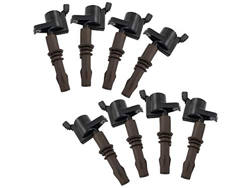 Ignition Coil Kit 8-Piece Set with Brown Boots - Compatible with 2008-2014 Ford Expedition 5.4L V8 Engine - Perfect for DIY Auto Repair & Performance Upgrades