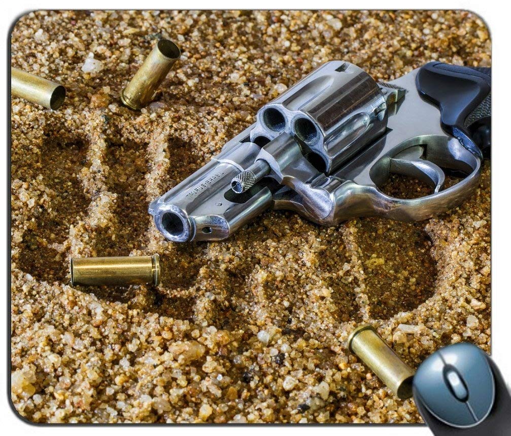 Precision Stitched Gaming Mouse Pad with Dangerous Firearm Design - Non-Slip Rubber Base for PC, Laptop & Console Gaming - Perfect for FPS, MOBA & Esports Tournaments
