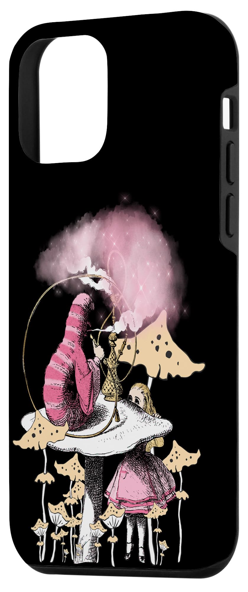 iPhone 12 mini Caterpillar Smoking Magic Mushrooms Alice In Wonderland Case - Unique Artistic Design for Fans of Fantasy and Psychedelic Themes, Perfect for Daily Use and Gift Giving
