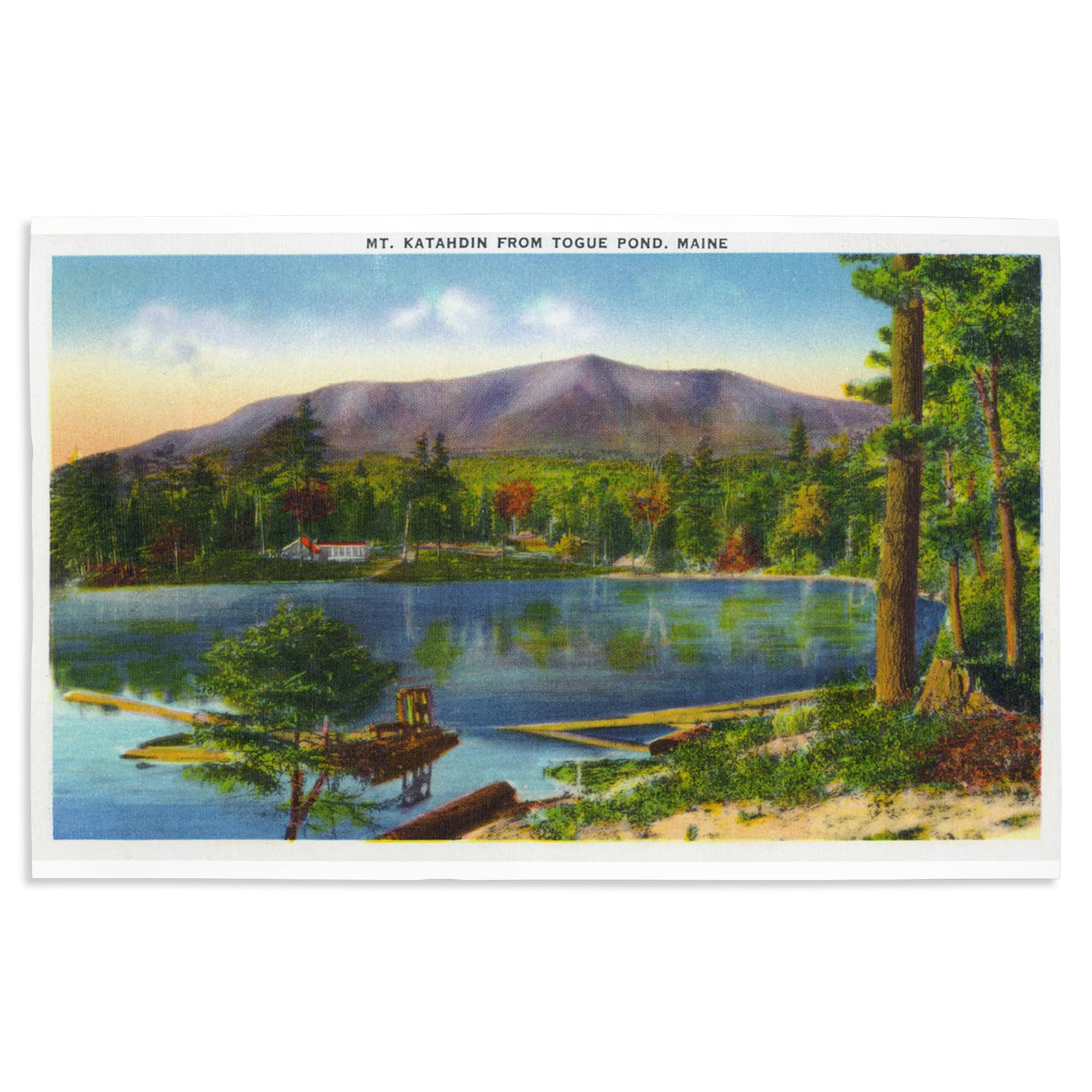 Lantern Press 16x24 Inch Giclee Print - Stunning Togue Pond View of Mount Katahdin, Maine | Premium Wall Art for Living Room, Bedroom & Office Decor