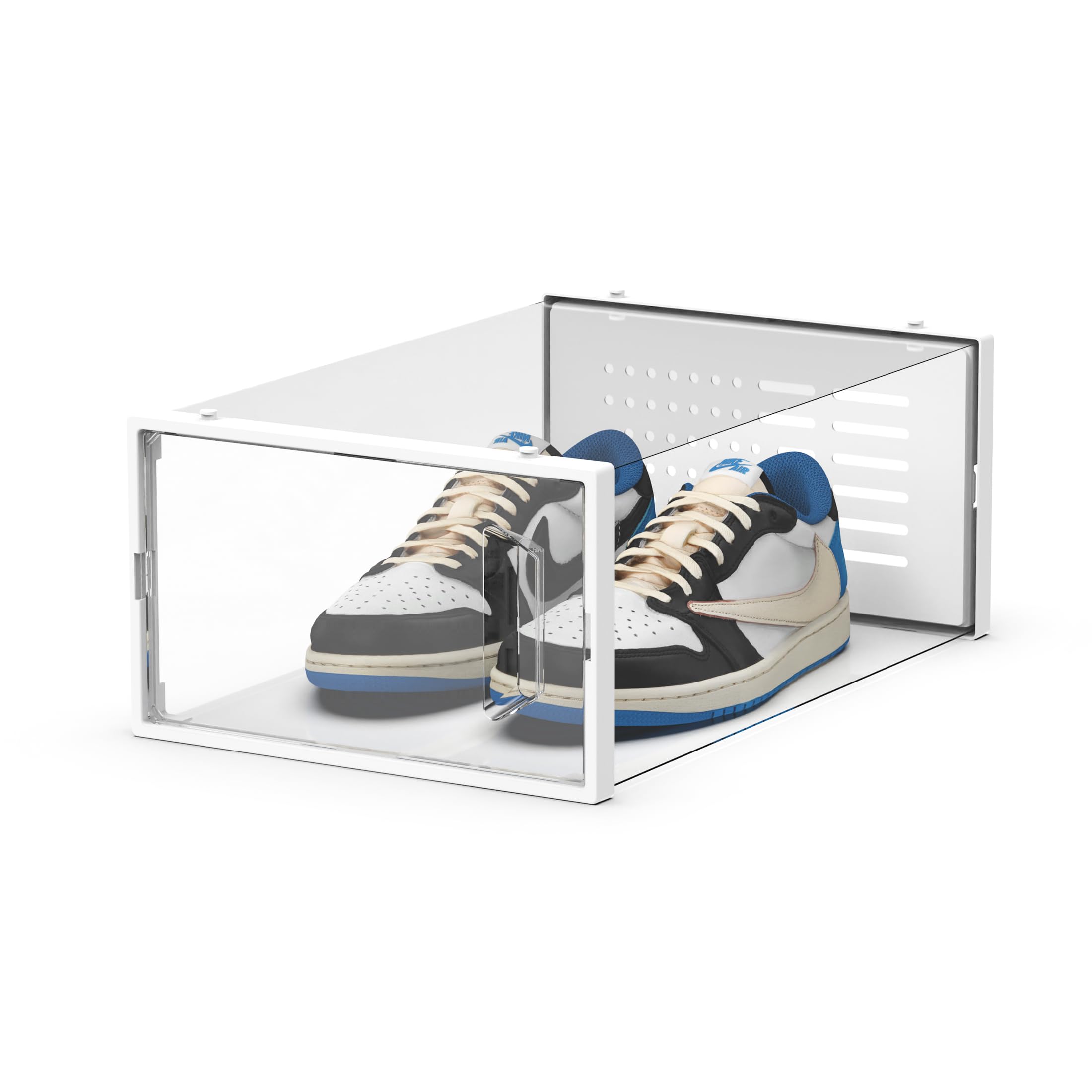 SEE SPRING 12 Pack Clear Plastic Shoe Storage Boxes - Stackable Shoe Organizer for Closet, Space Saving Shoe Rack & Sneaker Container Bin Holder - Perfect for Bedroom, Closet & Dorm Organization
